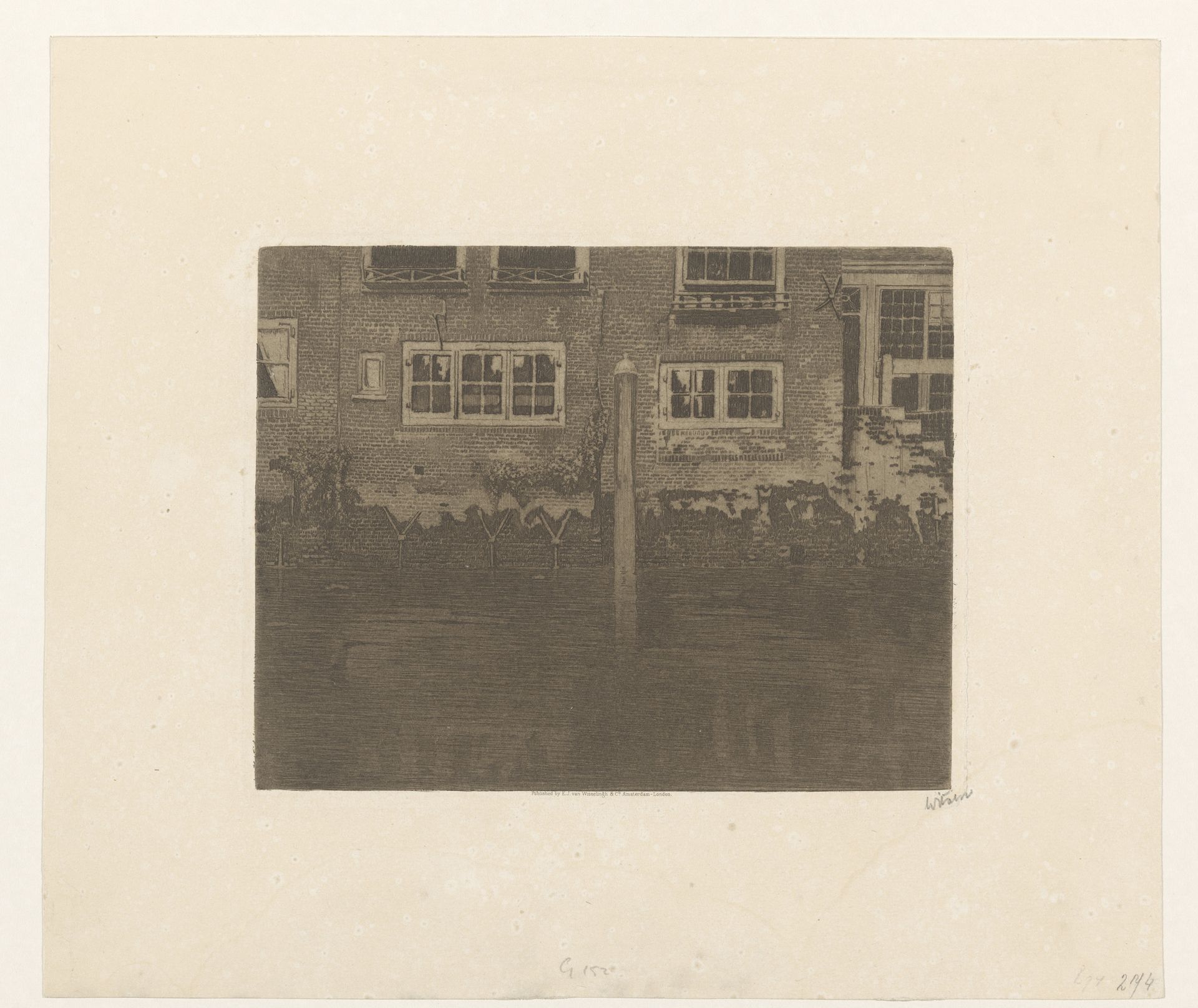 Achtergevels van de Voorstraat 475 en 473 in Dordrecht by Willem Witsen