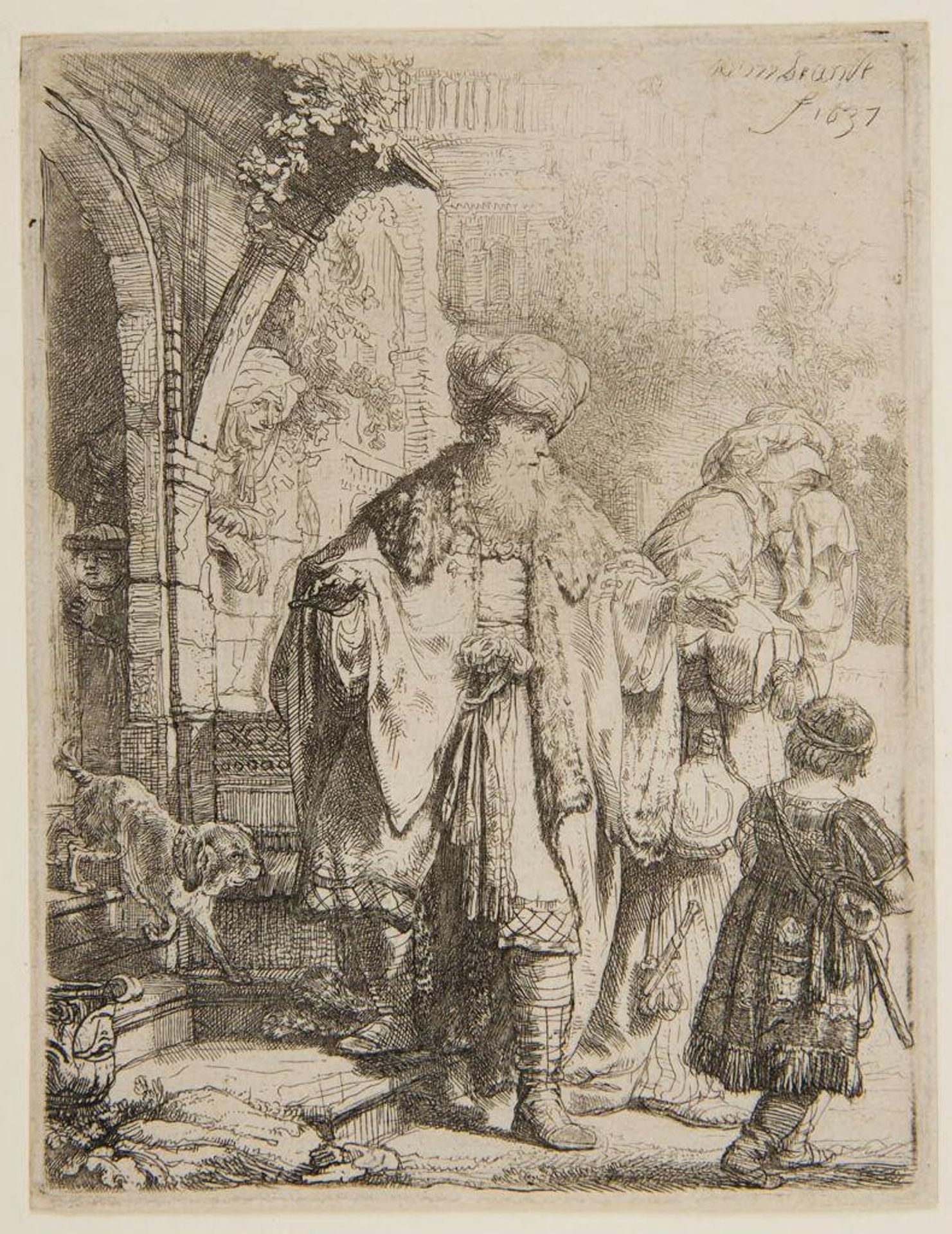 Abraham Casting Out Hagar and Ishmael by Rembrandt van Rijn