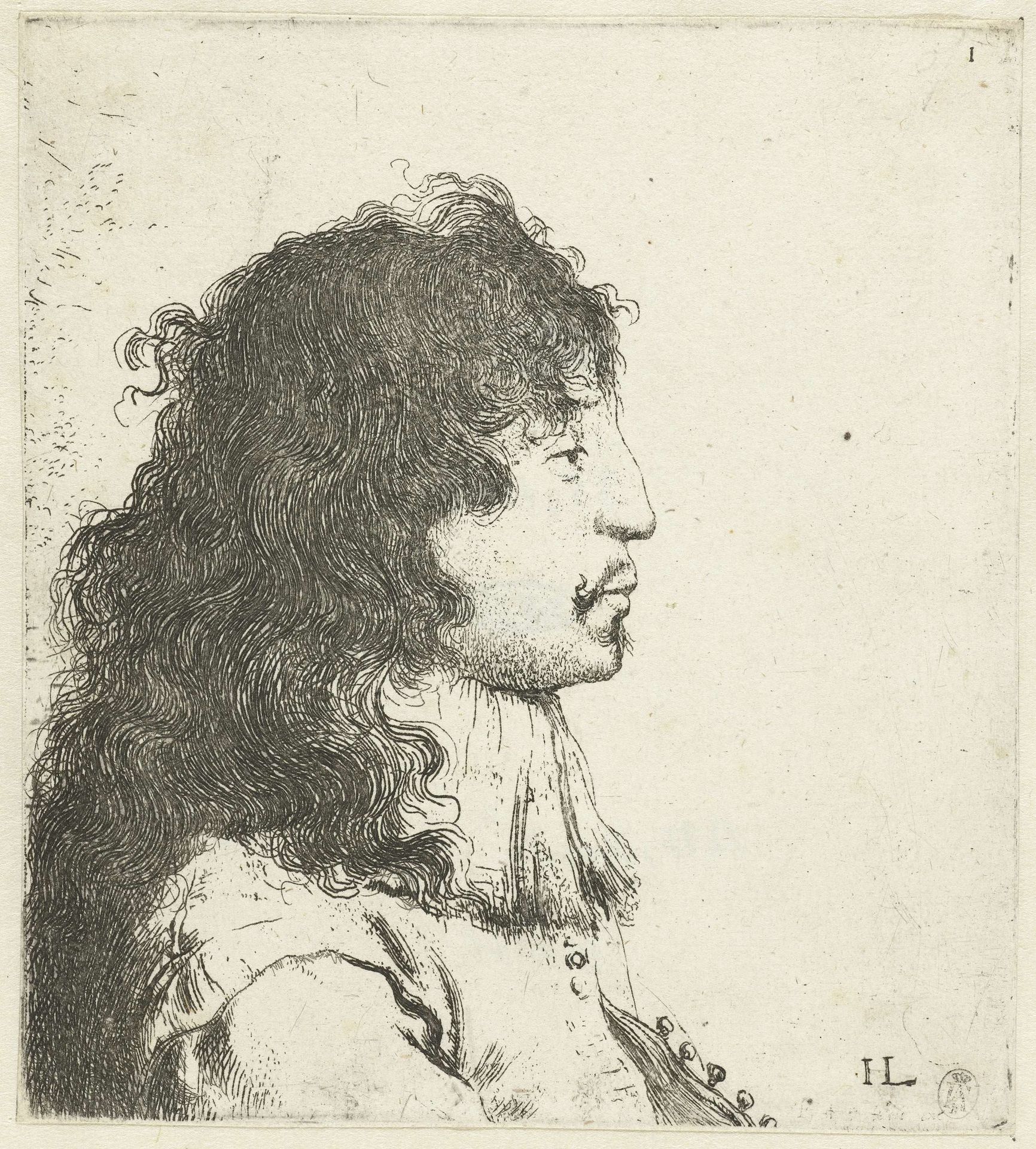 Borstbeeld van een jongeman by Jan Lievens