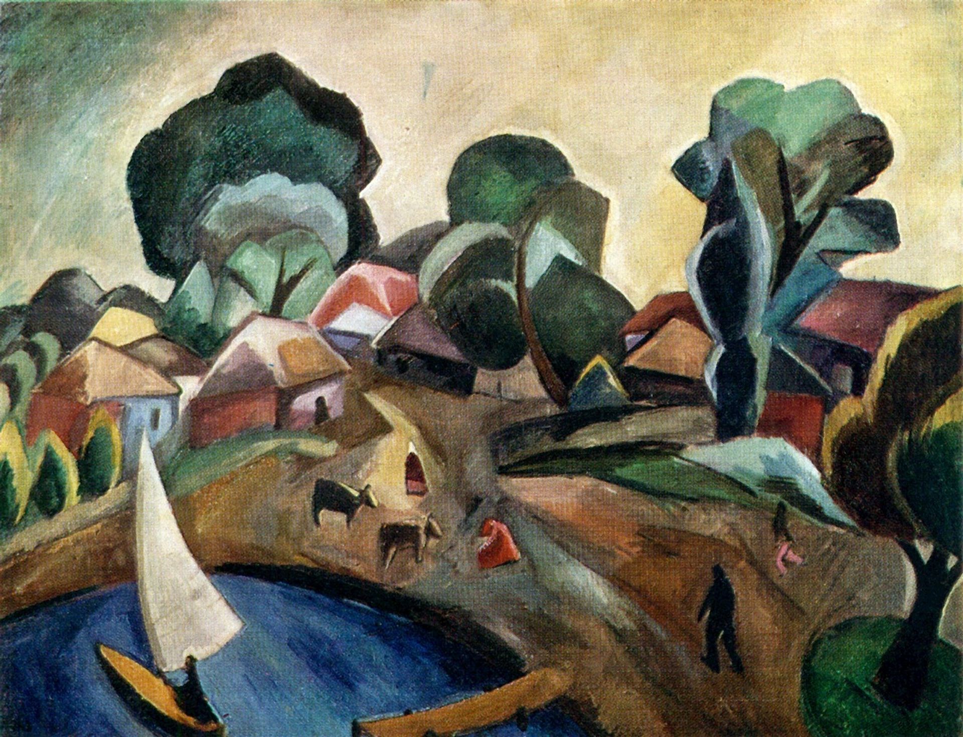Landscape with a sail by Robert Falk