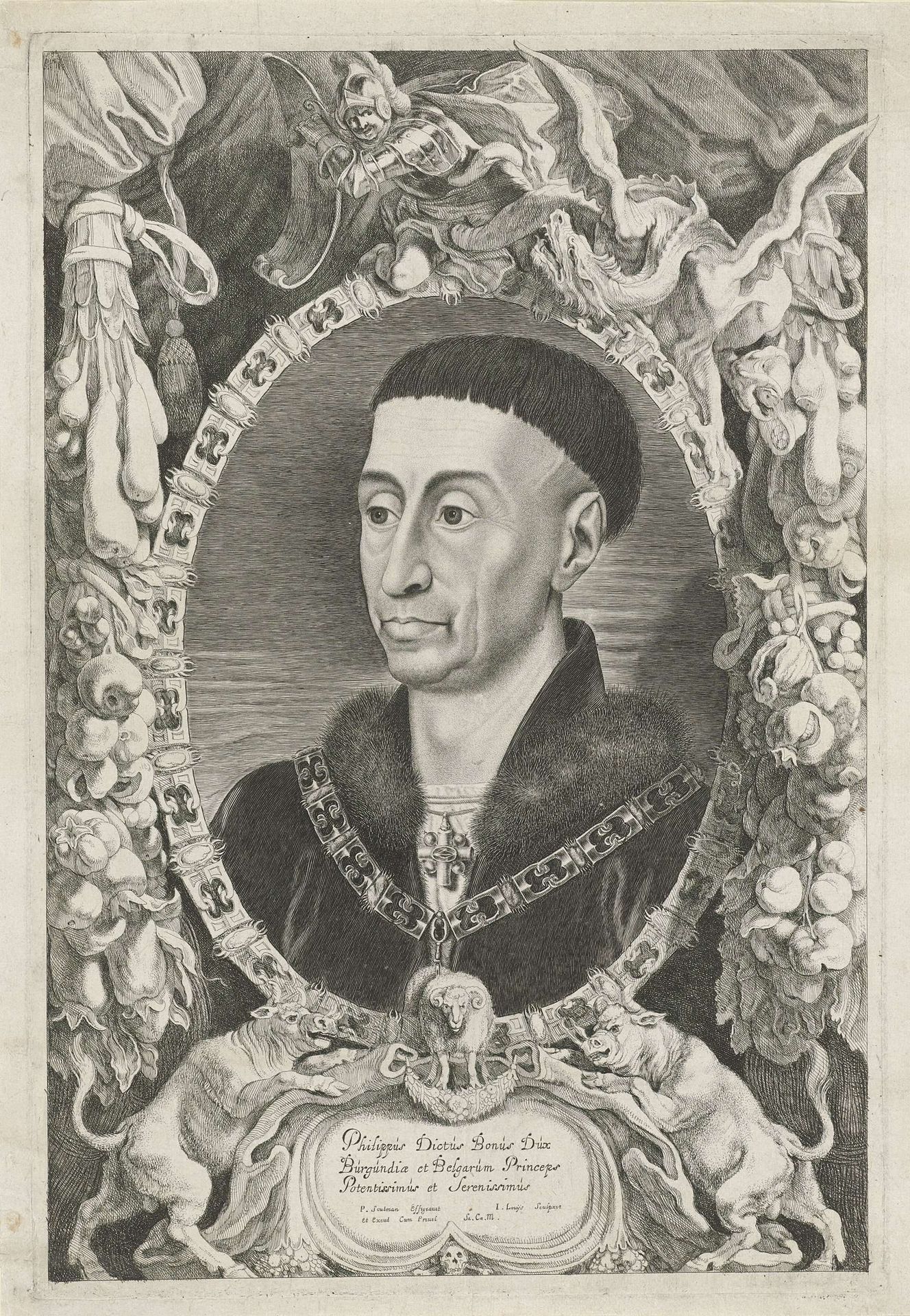 Portret van Filips de Goede by Jacob Louys