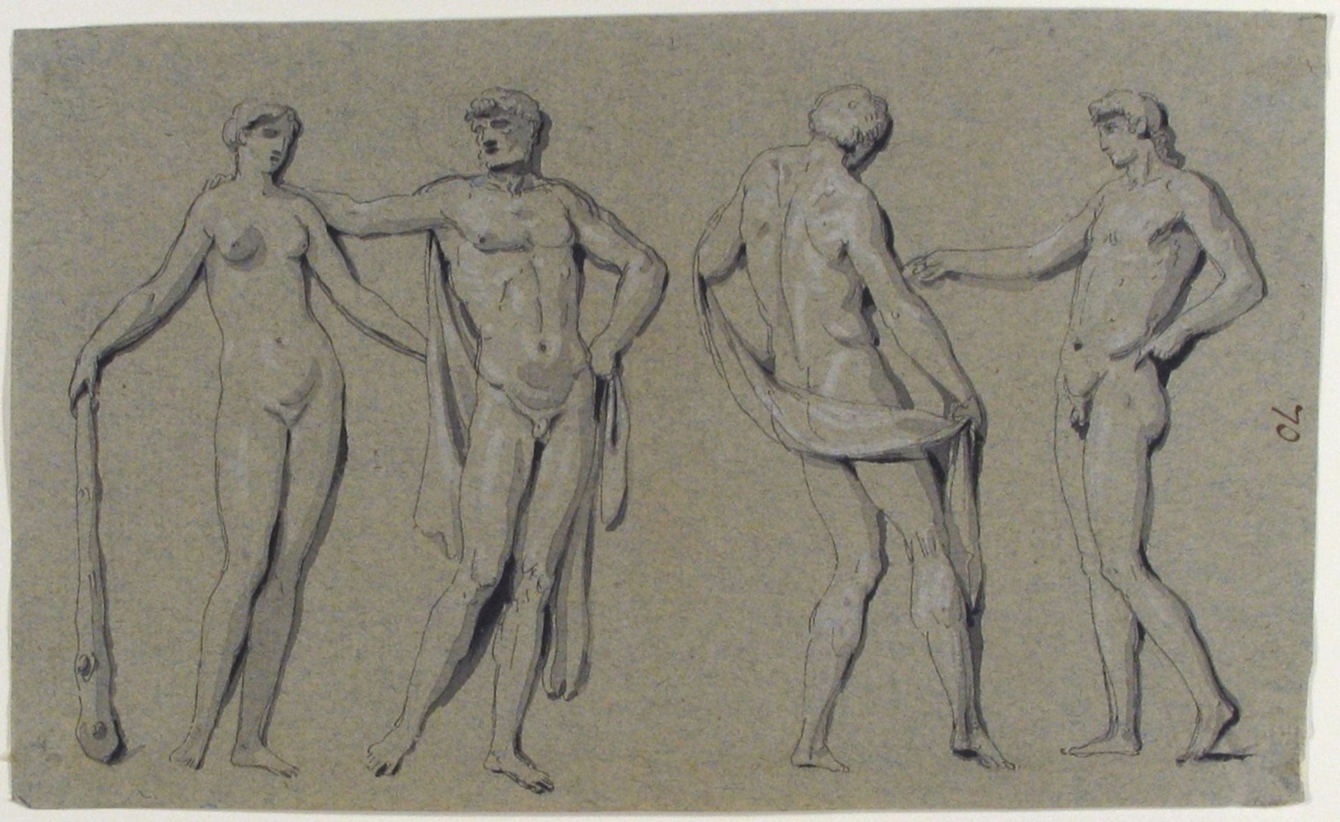 Group of Nude Figures by Anonymous