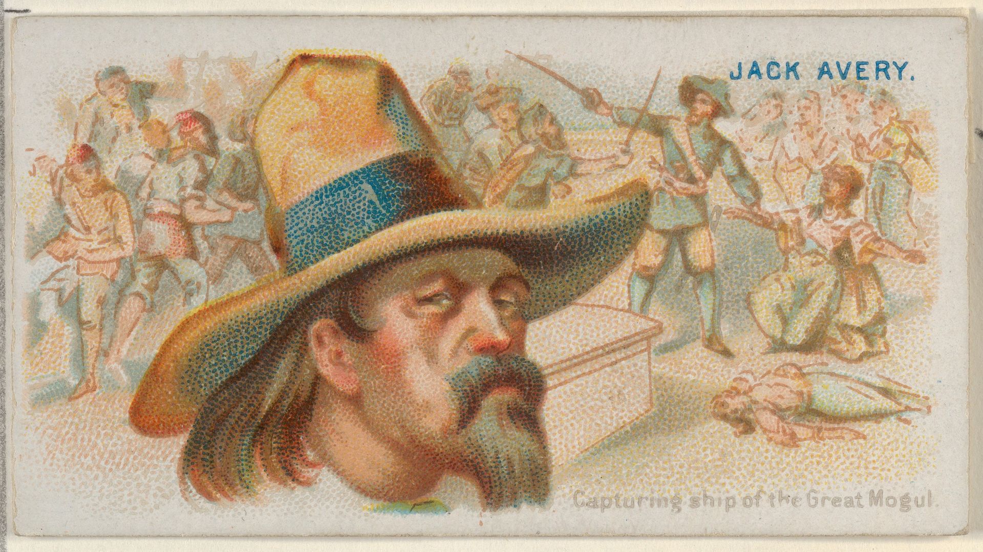 Jack Avery, Capturing Ship of the Great Mogul, from the Pirates of the Spanish Main series (N19) for Allen & Ginter Cigarettes by Allen & Ginter