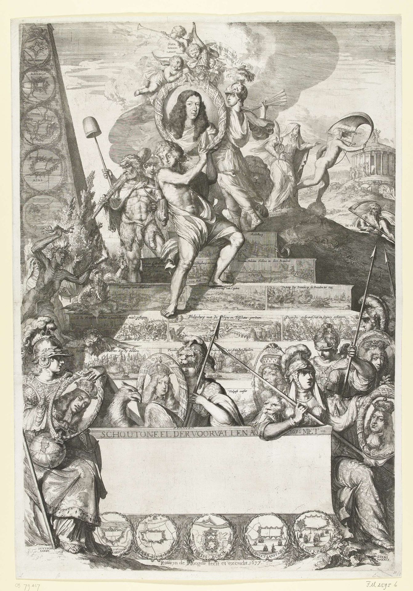 Allegorie op de overwinningen van Willem III in 1676 by Romeyn de Hooghe