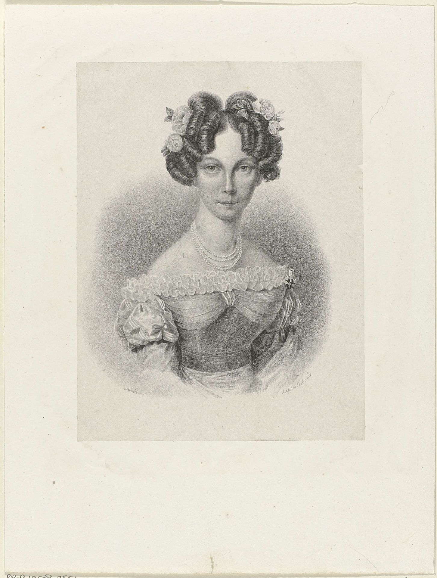 Portret van Louise van Pruisen by Jean-Baptiste Madou