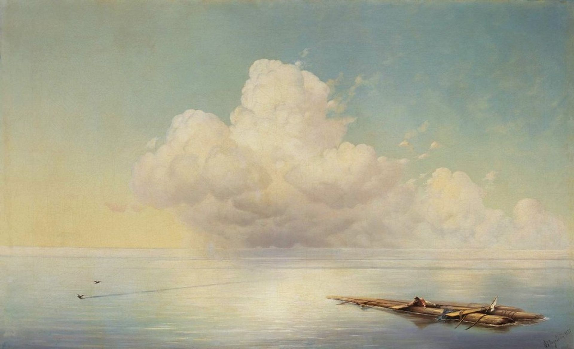 Cloud over the calm sea by Ivan Konstantinovich Aivazovsky