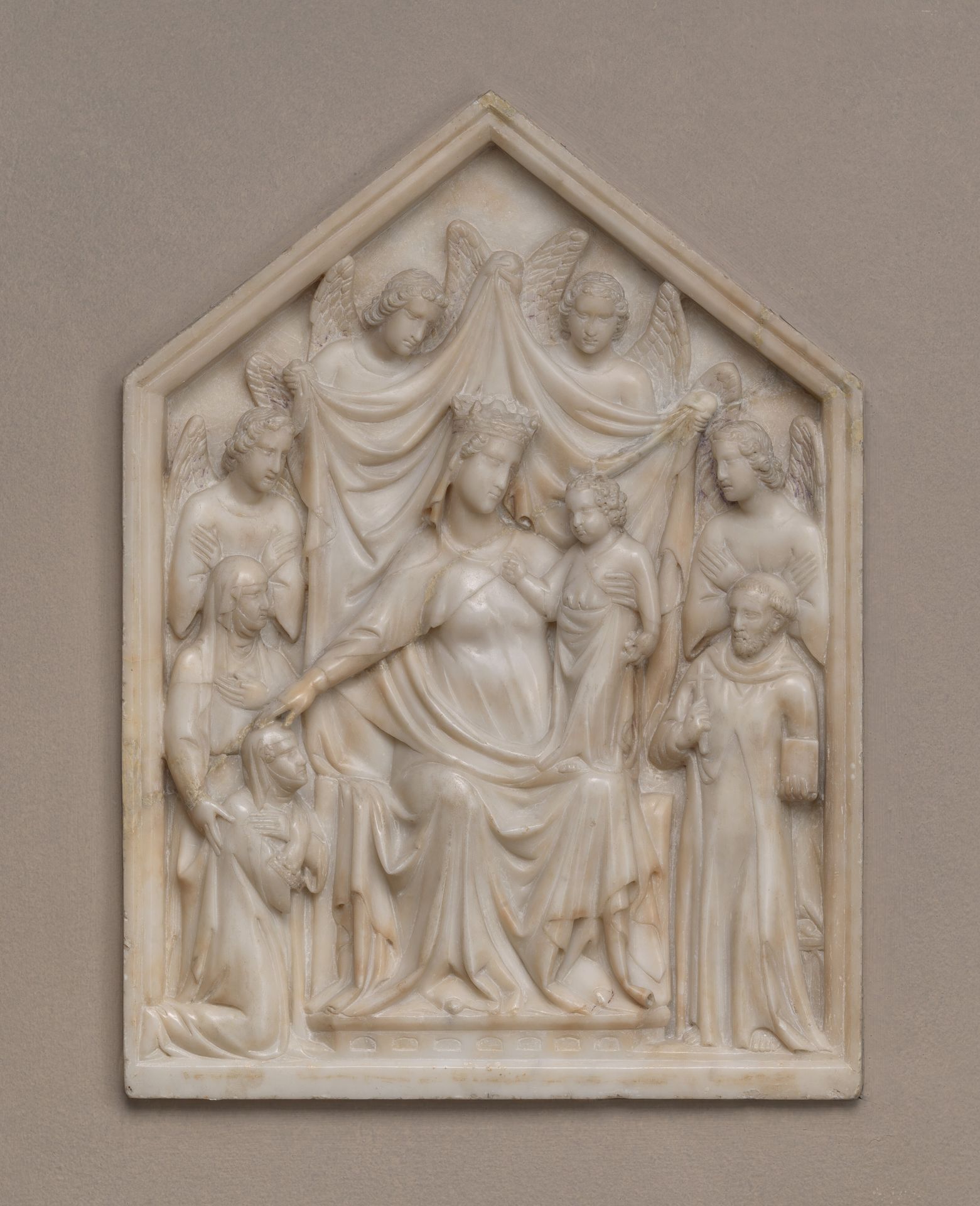 Madonna and Child with Queen Sancia, Saints, and Angels by Tino di Camaino