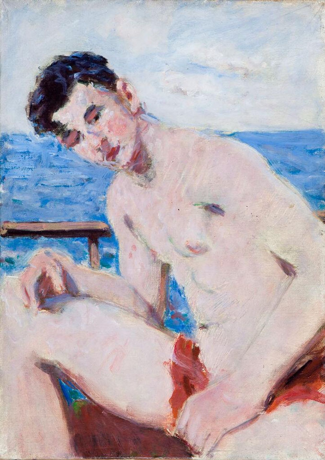 Portrait of a Seated Young Man, Elbow on Leg by Denman Waldo Ross