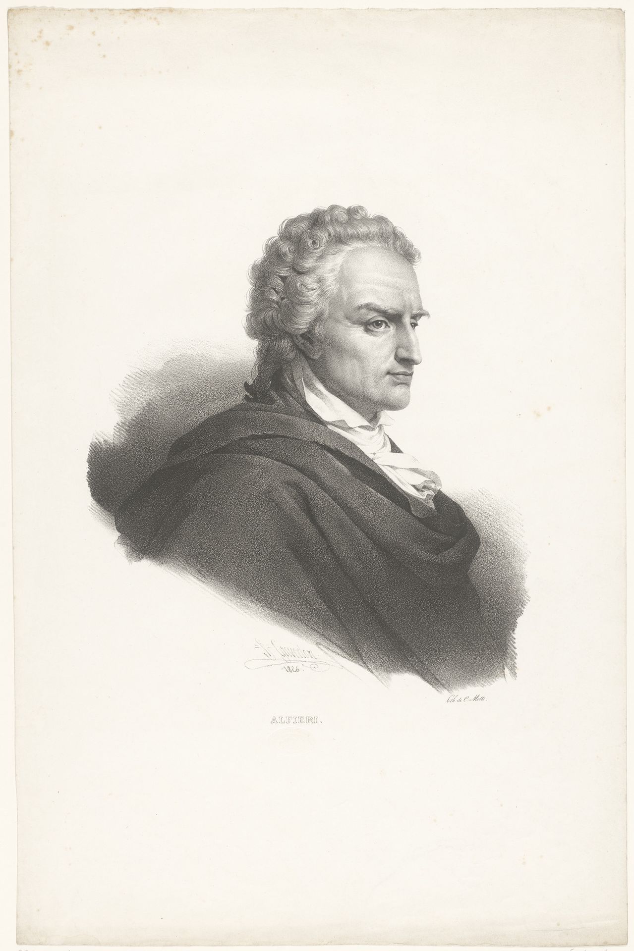 Portret van Vittorio Alfieri by Henri Grevedon