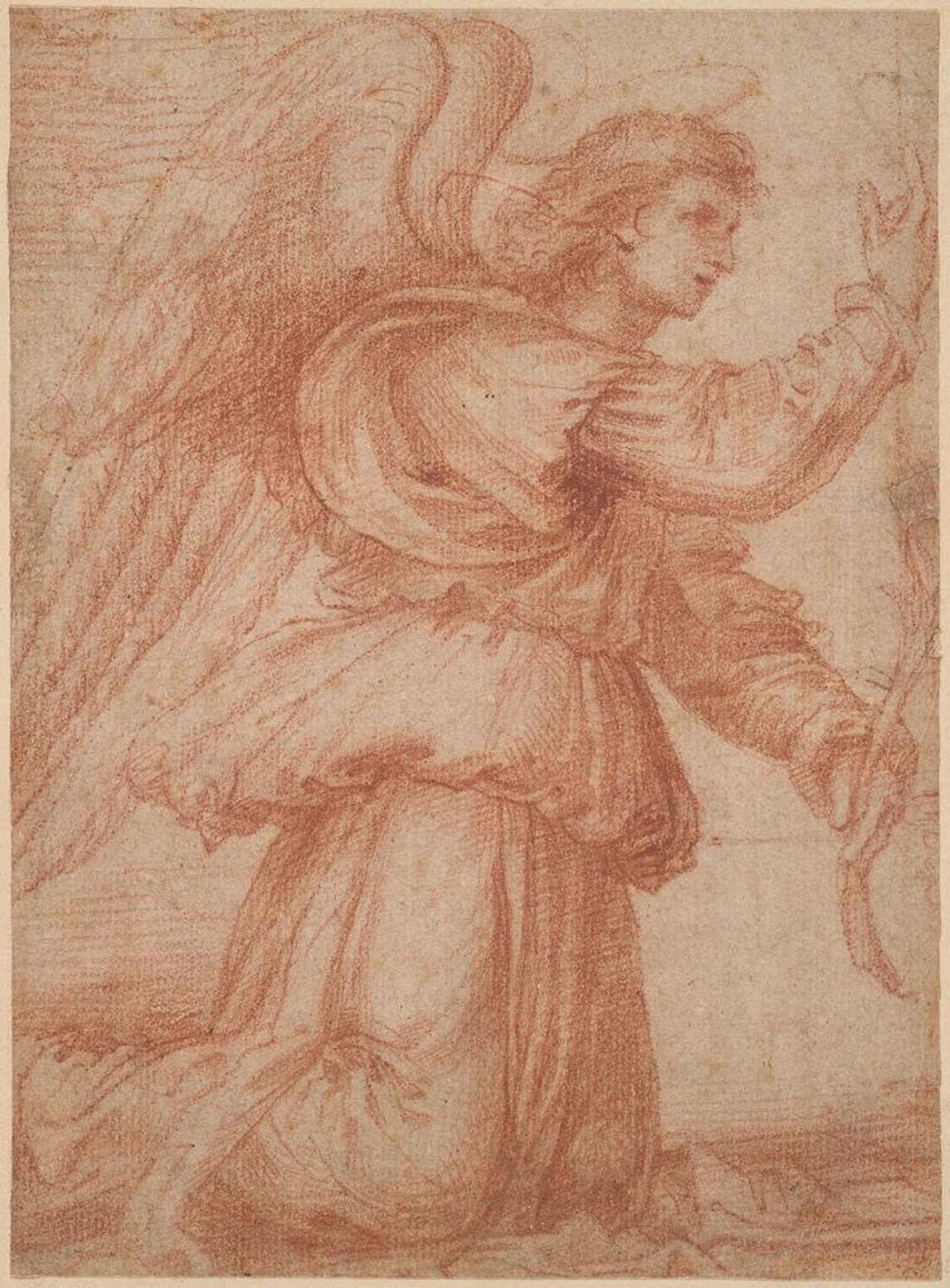 The Kneeling Angel of the Annunciation by Attributed to Giovanni Antonio Sogliani