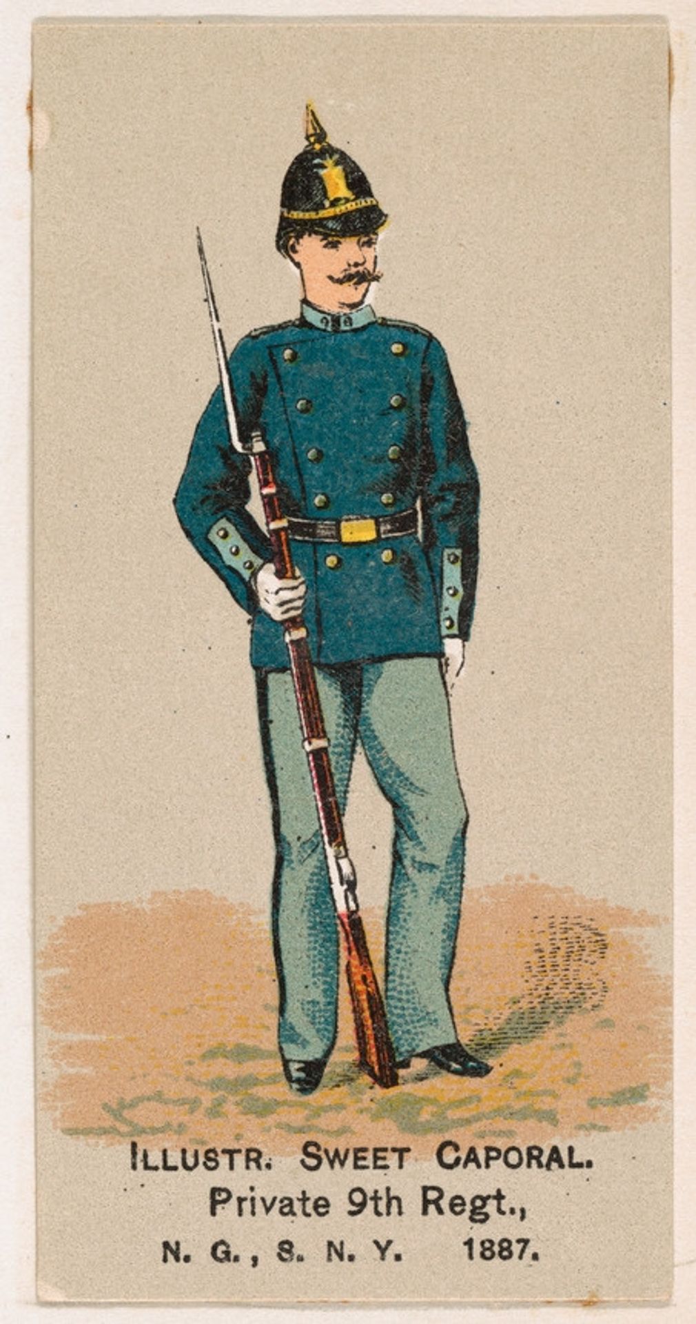 Private, 9th Regiment, National Guard of the State of New York, from the Military Series (N224) issued by Kinney Tobacco Company to promote Sweet Caporal Cigarettes by Kinney Brothers Tobacco Company