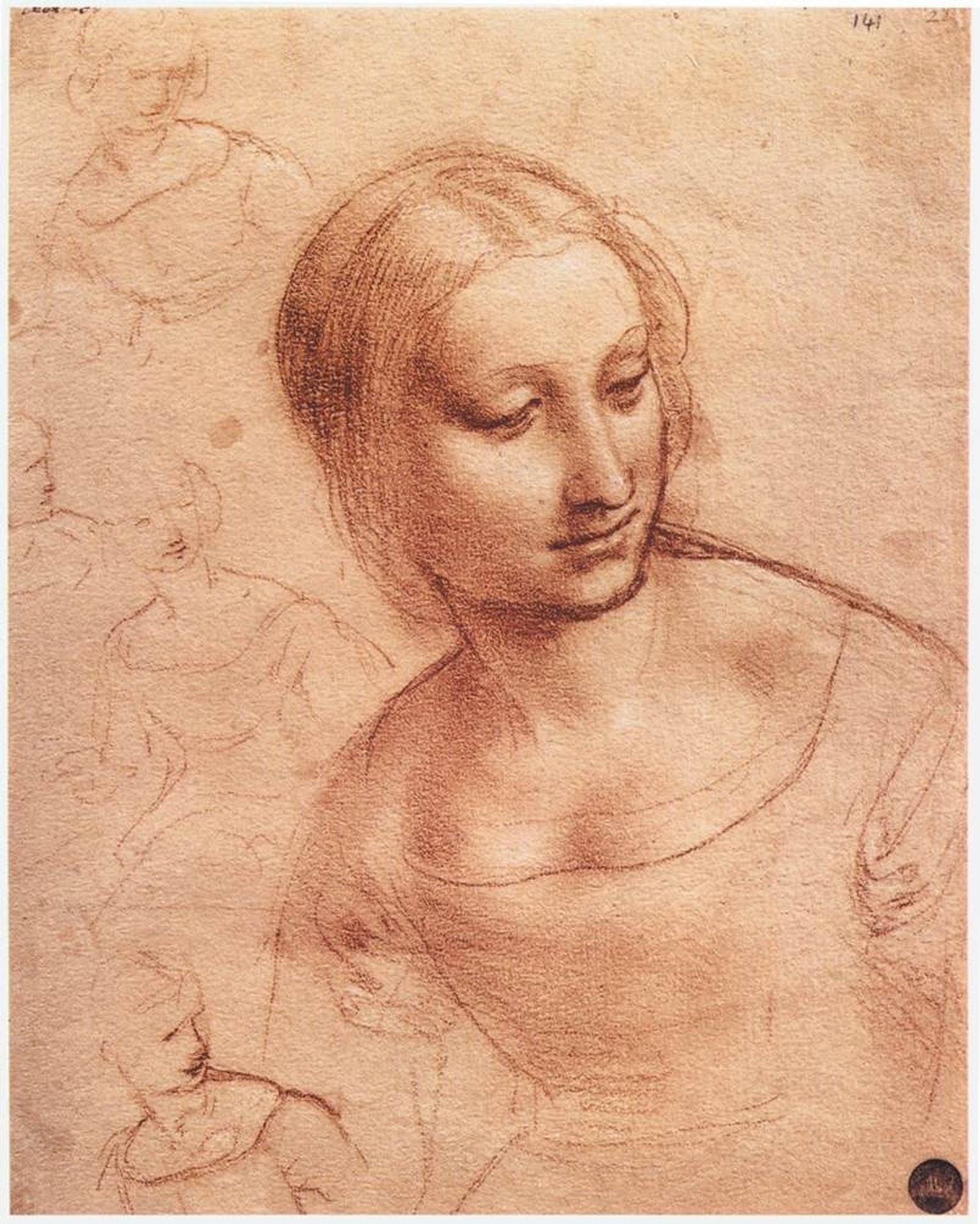 Study for Madonna with the Yarnwinder by Leonardo da Vinci
