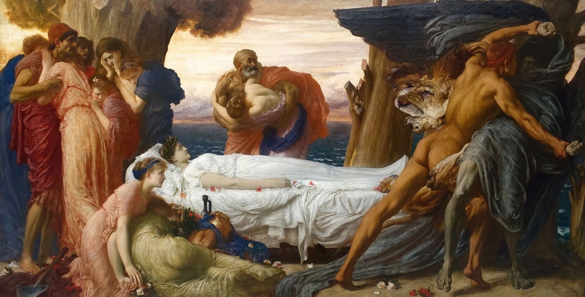 Hercules Wrestling With Death For The Body Of Alcestis by Frederic Leighton