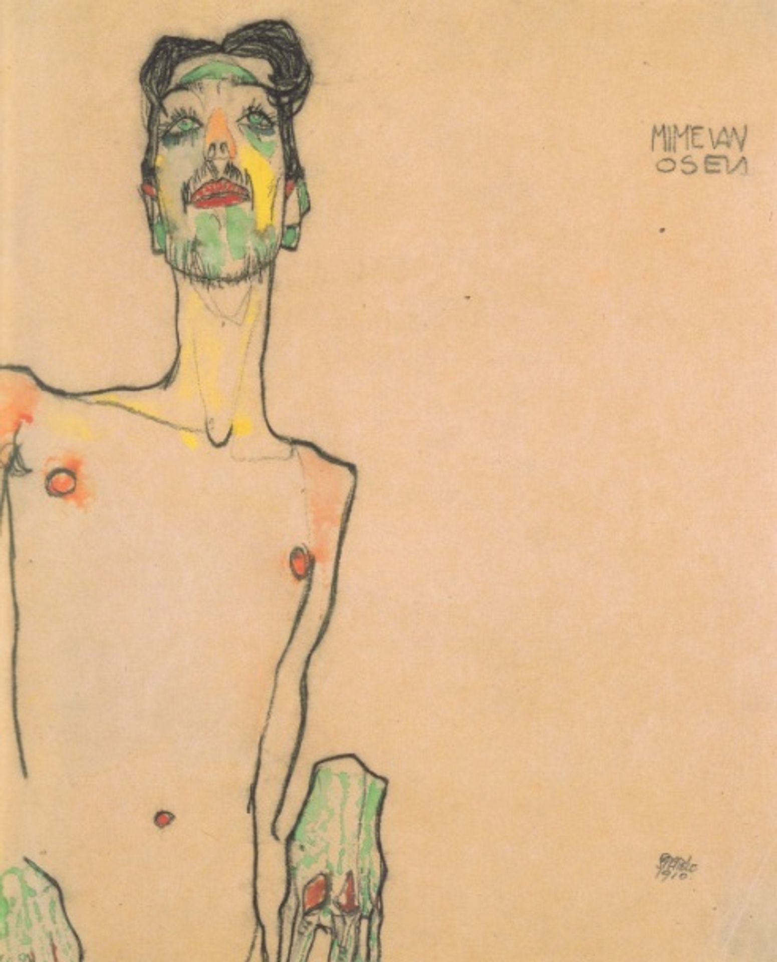Portrait of Erwin Dominilk Osen (Mime Van Osen) by Egon Schiele