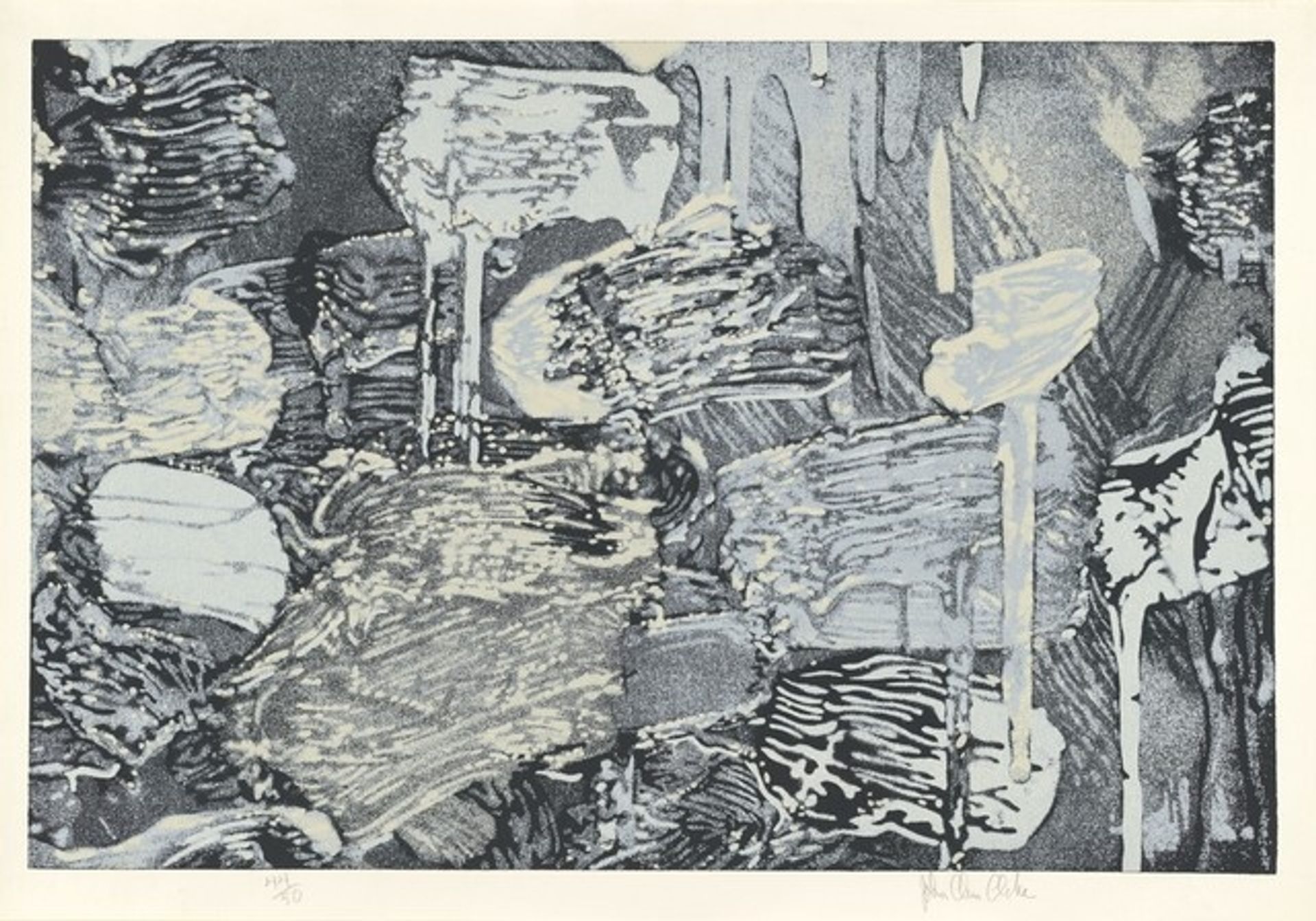 Black and White Abstract by John Clem Clarke