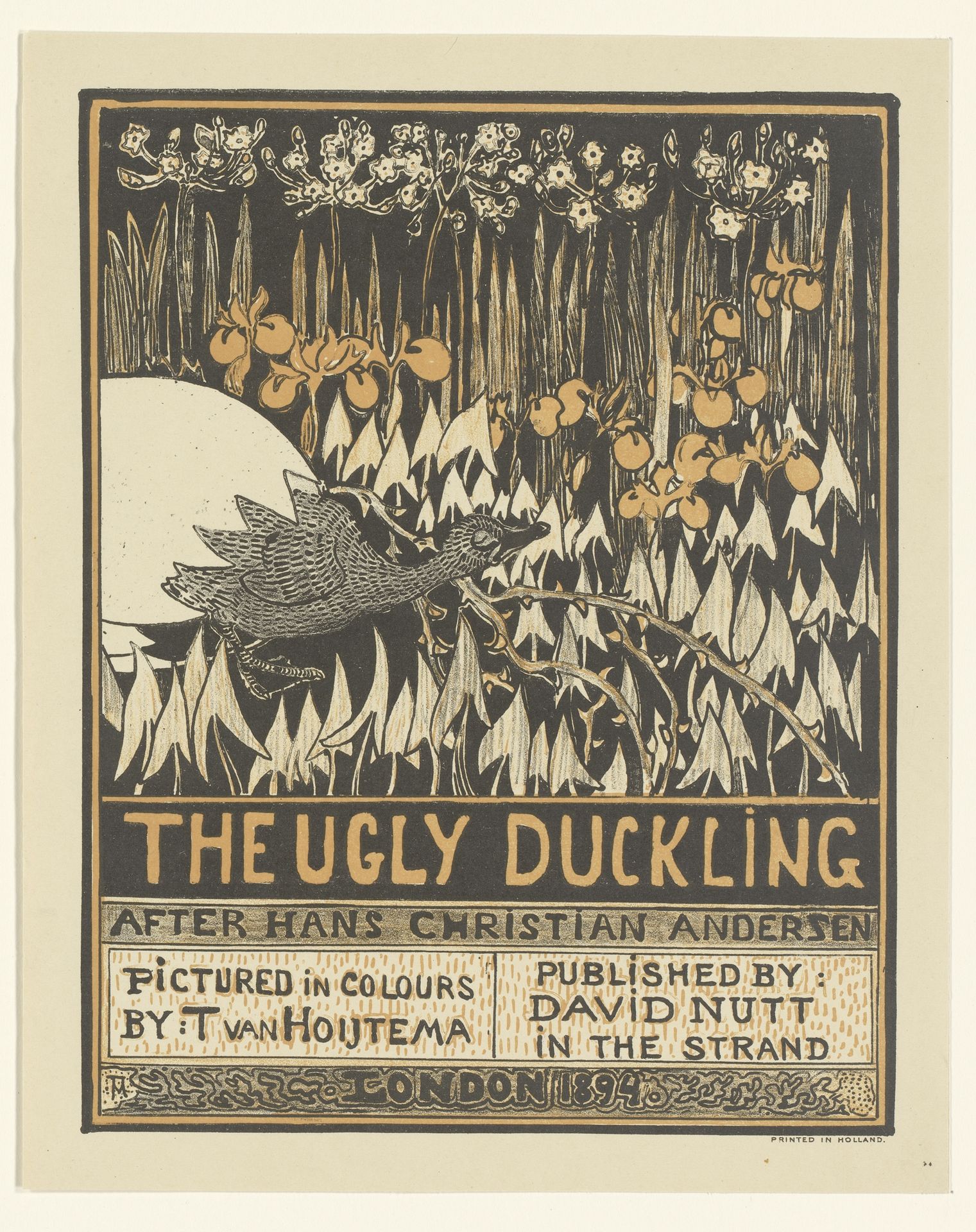 Omslag voor: Theo van Hoytema, The ugly duckling, 1894 by Theo van Hoytema