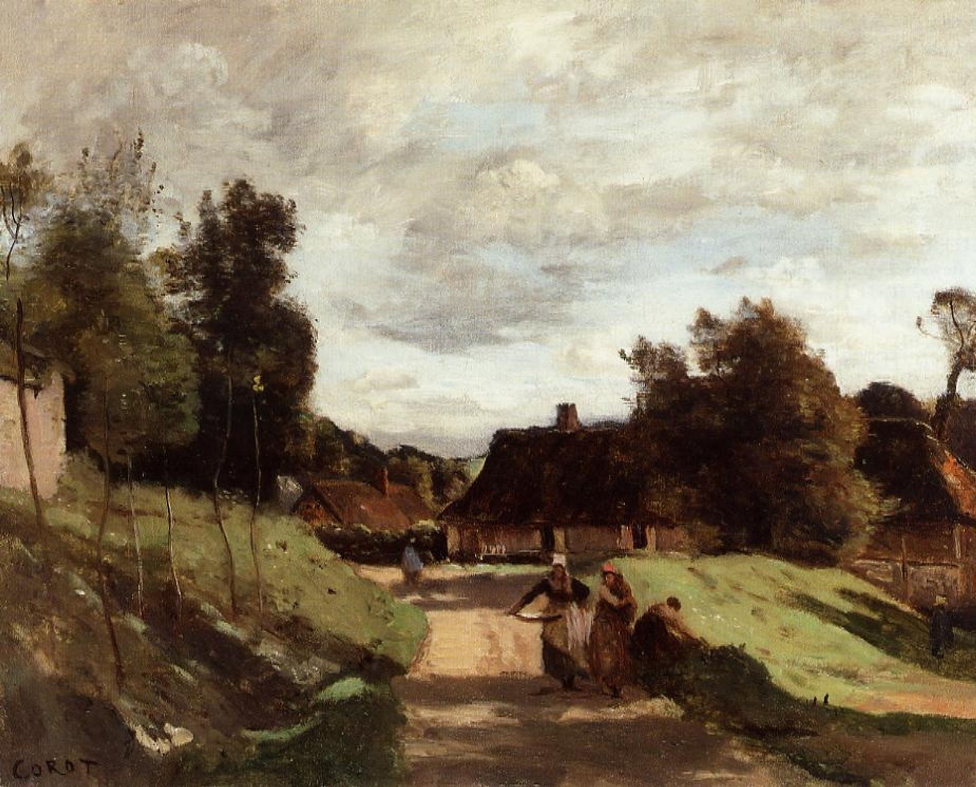 Near the Mill, Chierry, Aisne by Camille Corot