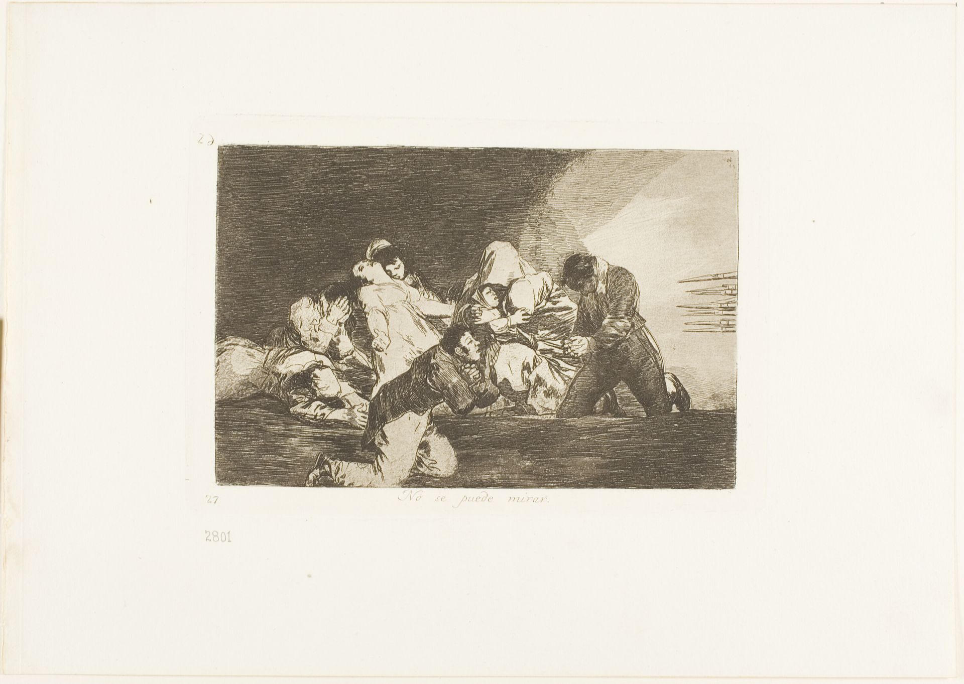 One Can't Look, plate 26 from The Disasters of War by Francisco de Goya