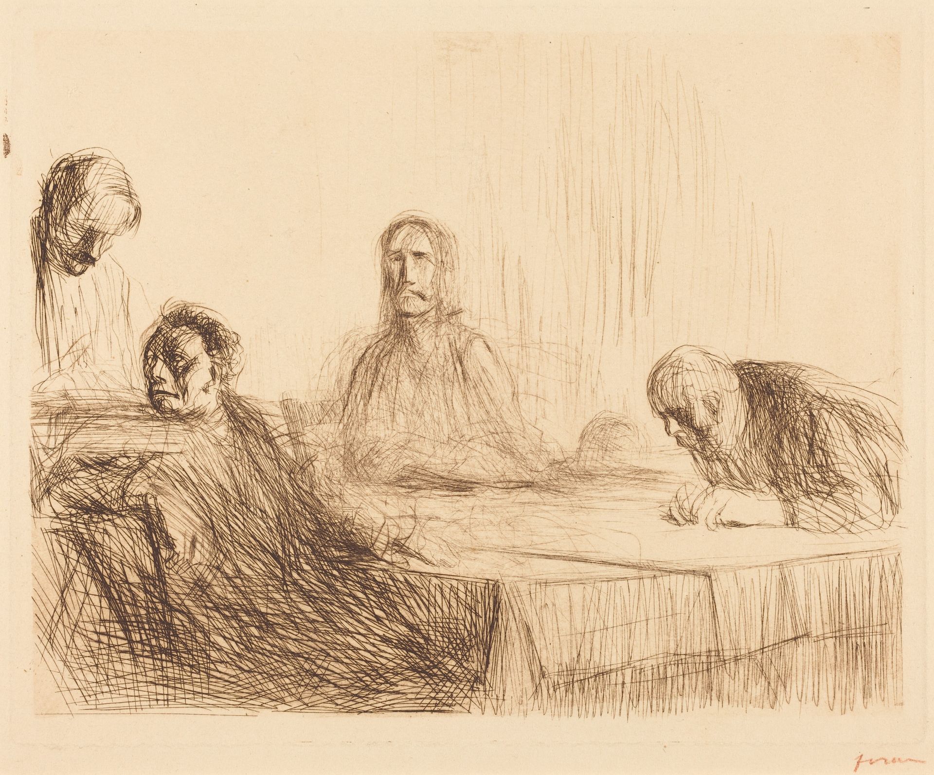 The Supper at Emmaus (second plate) by Jean-Louis Forain