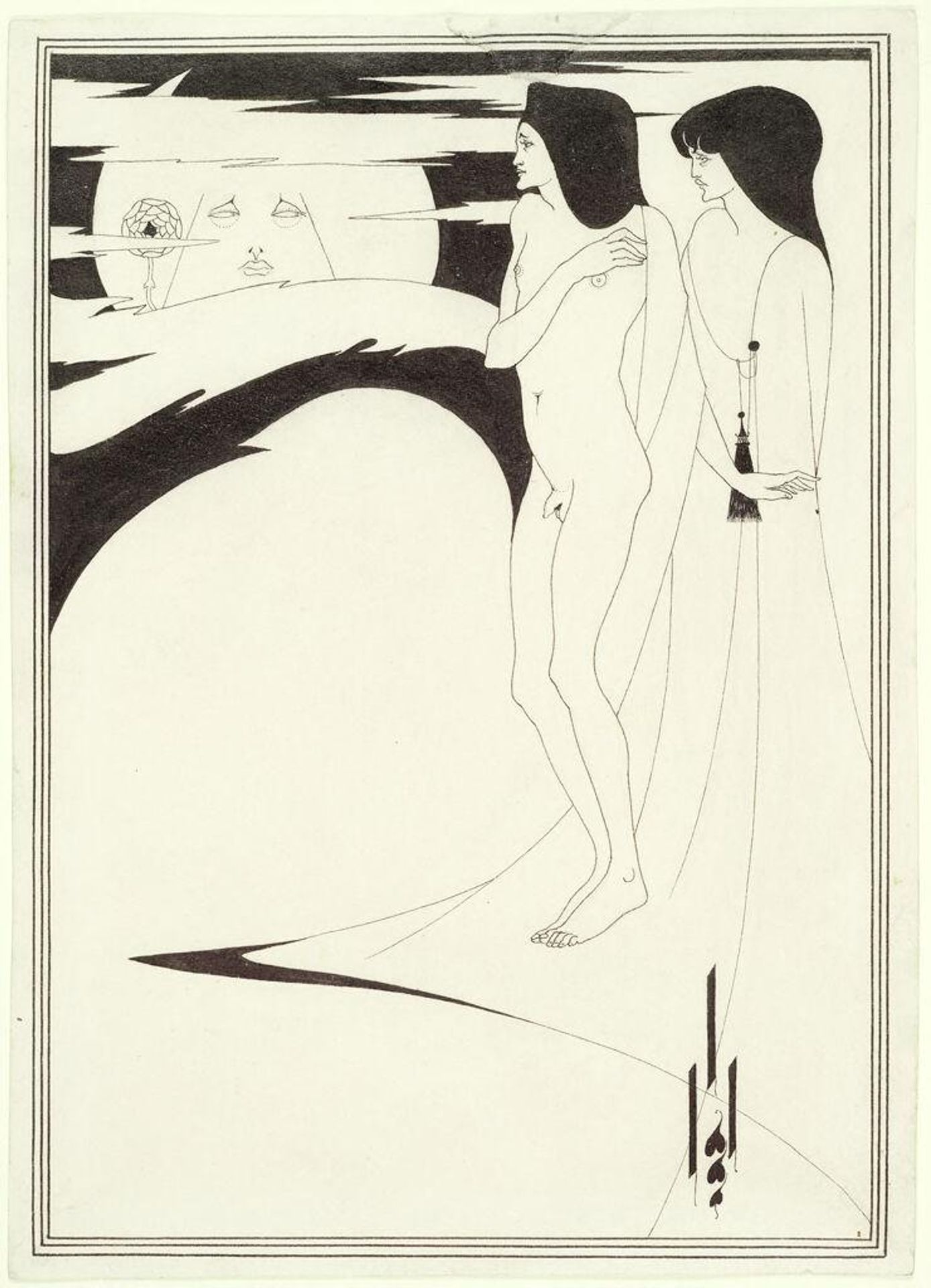 The Woman in the Moon by Aubrey Vincent Beardsley