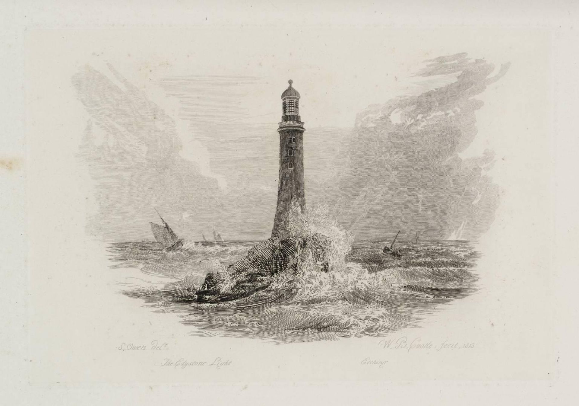 The Eddystone Light House by  Samuel Owen