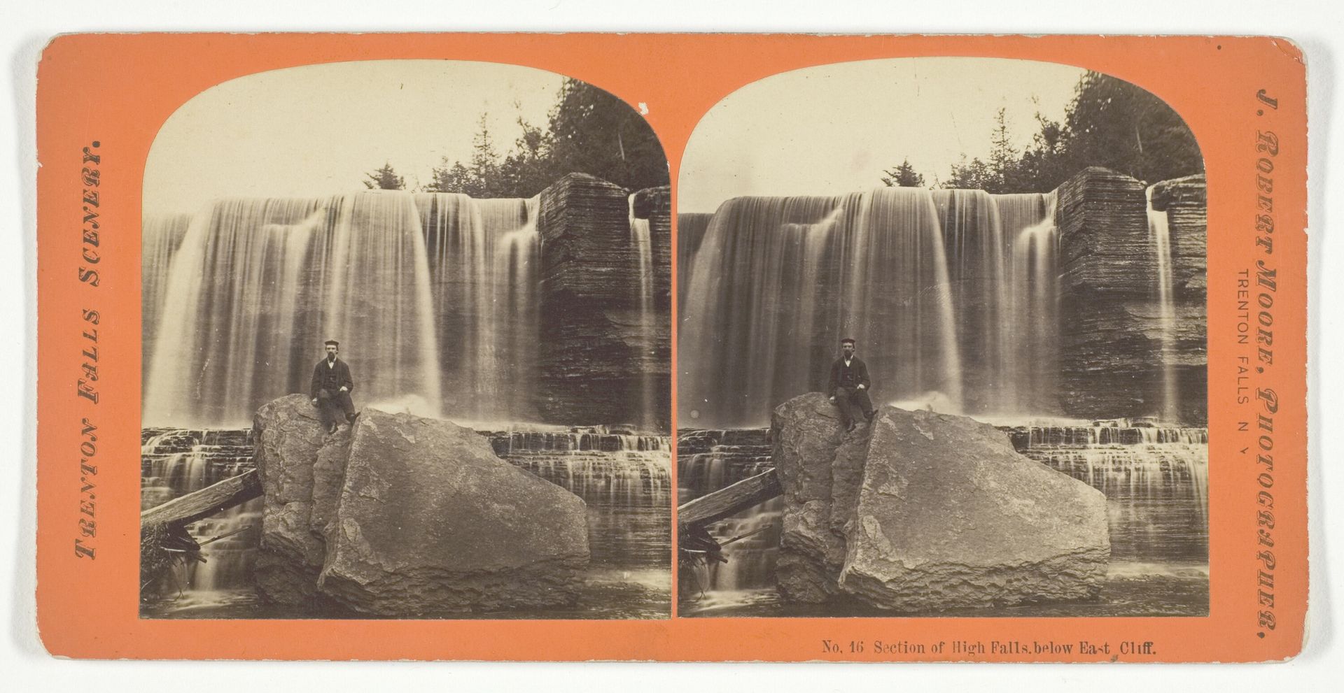 Section of High Falls. below East Cliff by J. Robert Moore
