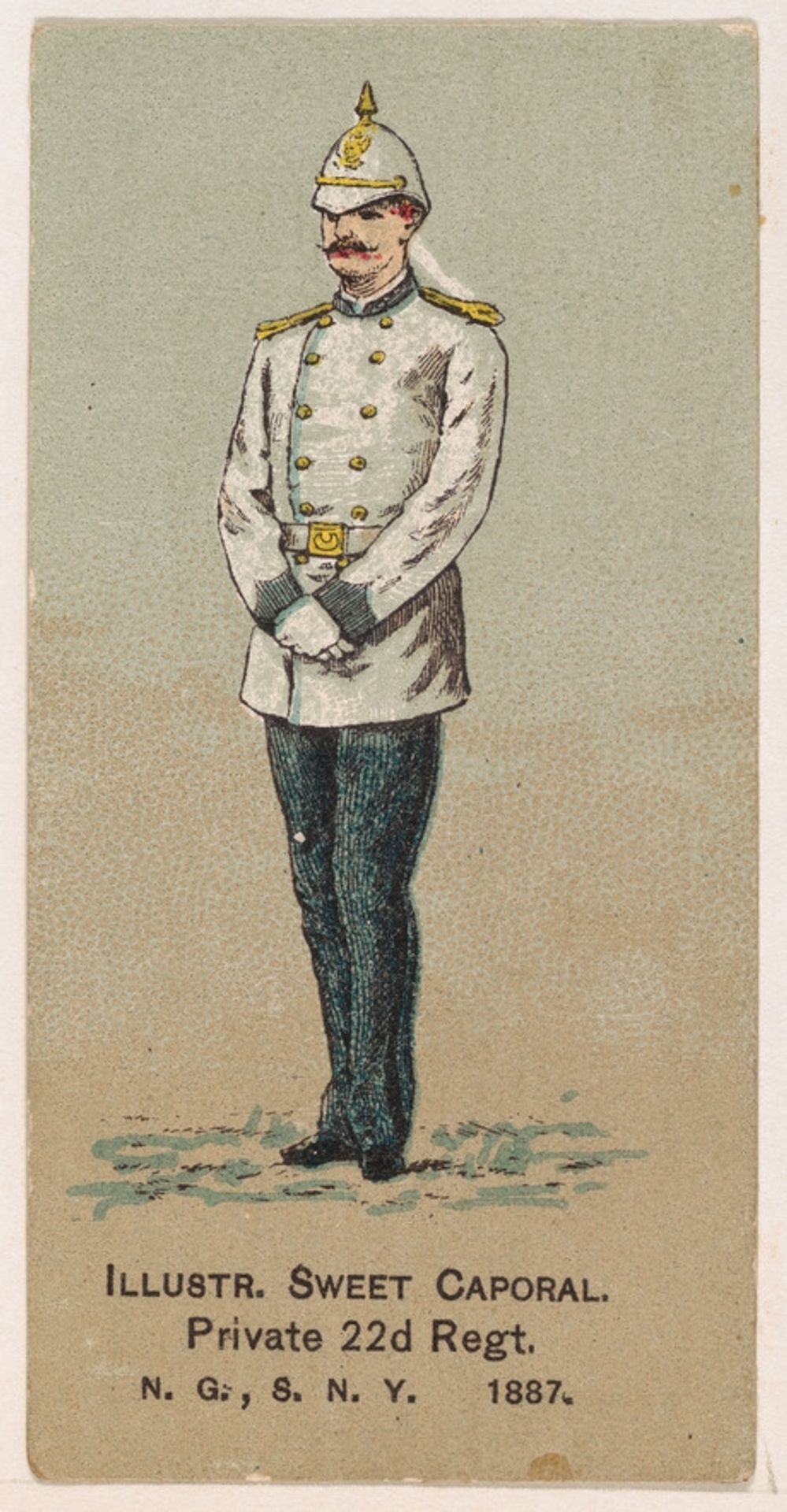 Private, 22nd Regiment, National Guard of the State of New York, from the Military Series (N224) issued by Kinney Tobacco Company to promote Sweet Caporal Cigarettes by Kinney Brothers Tobacco Company