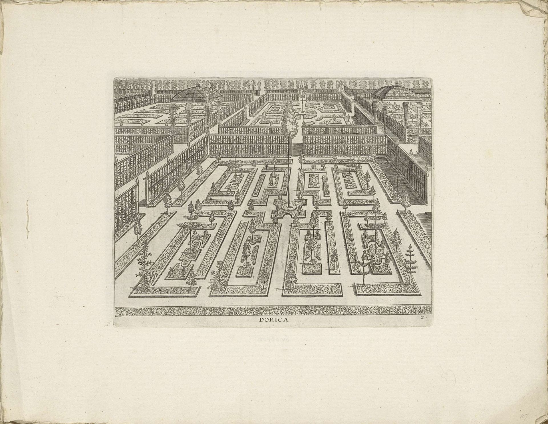 Tuin met centrale parterre bestaande uit acht rechthoekige compartimenten by Anonymous