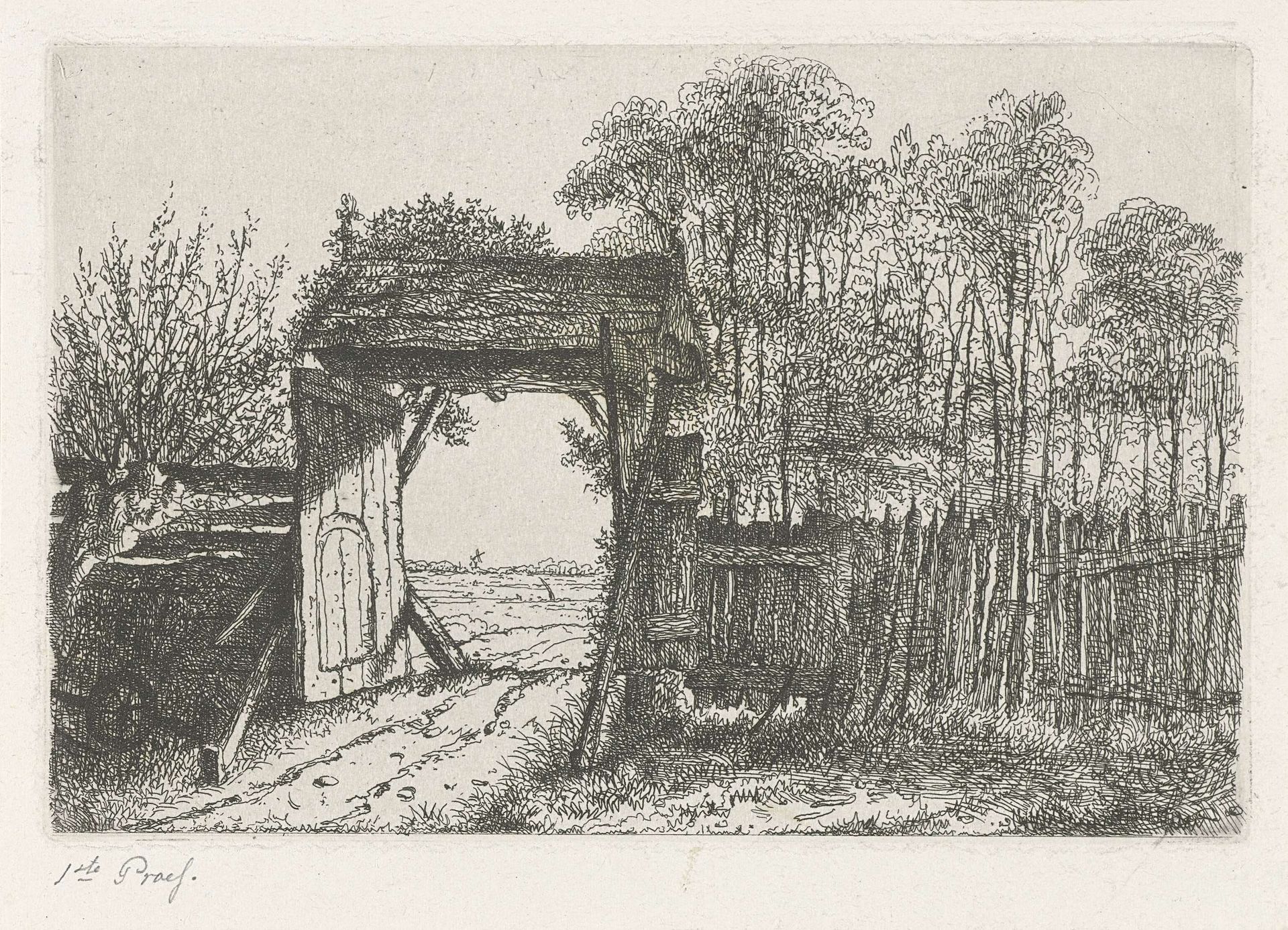 Open hoevepoort by Jacobus Ludovicus Cornet
