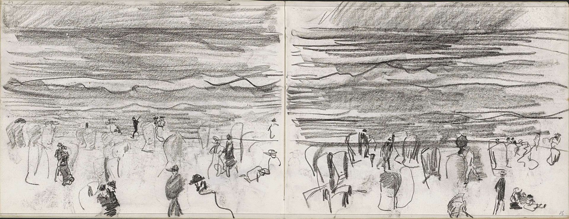 Figuren op het strand by Isaac Israels