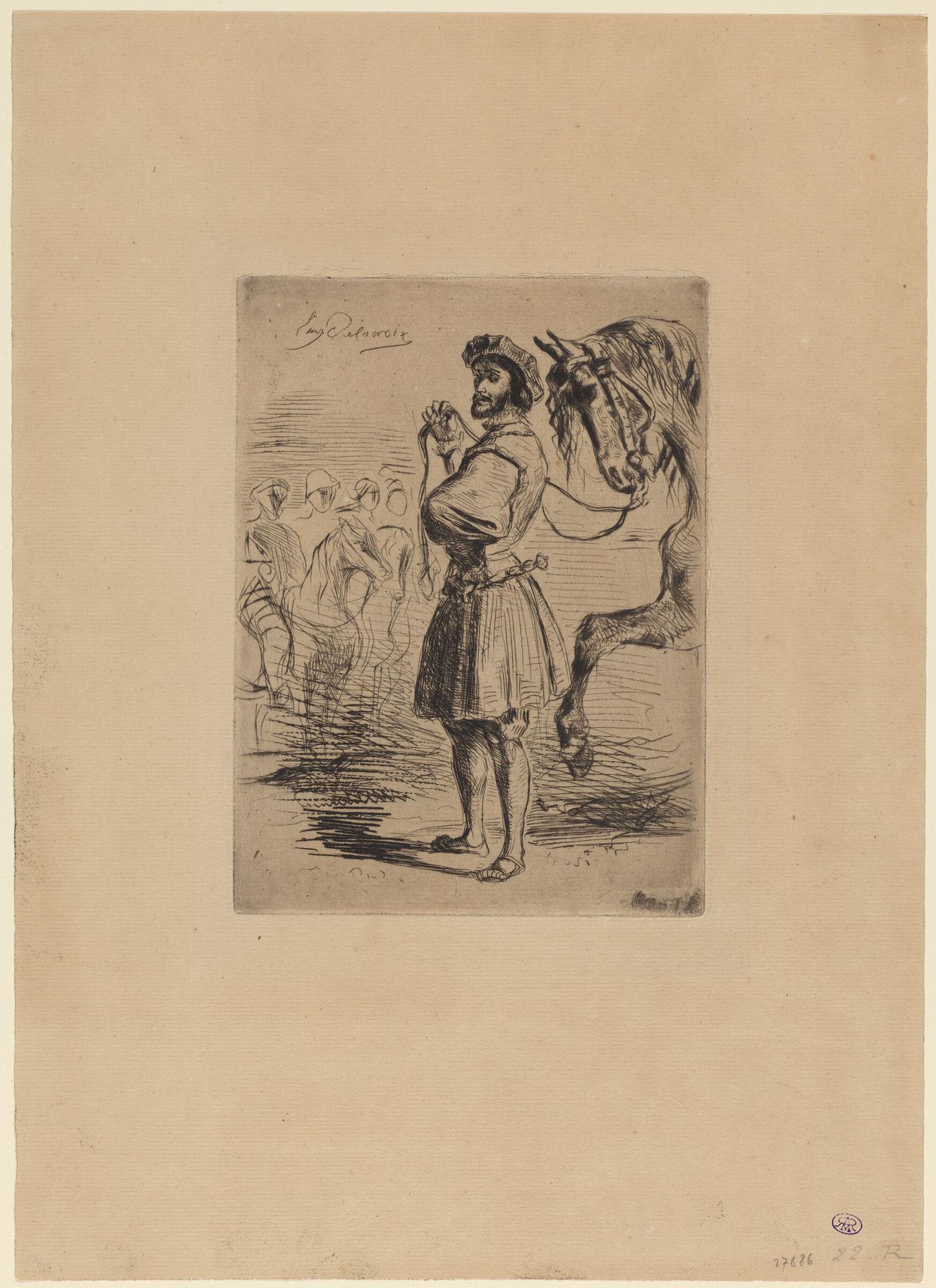 A Nobleman in the Era of Francis I by Eugène Delacroix