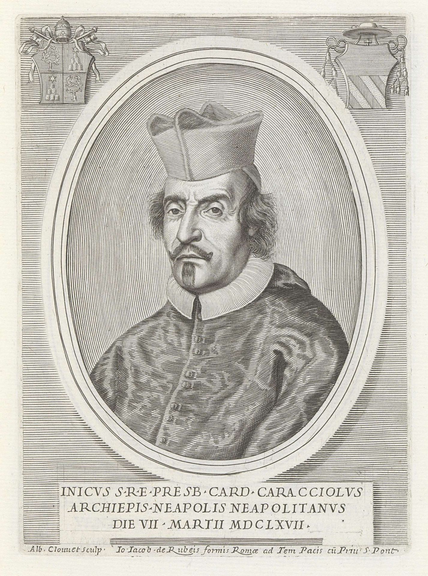 Portret van kardinaal Innico Caracciolo by Albertus Clouwet
