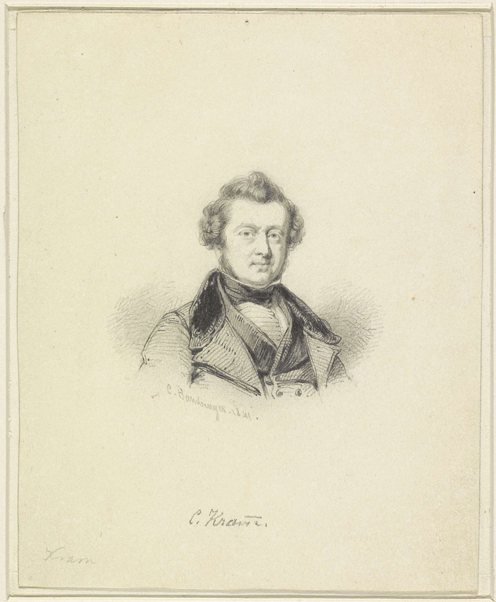 Portret van Christiaan Kramm by Coenraad Hamburger