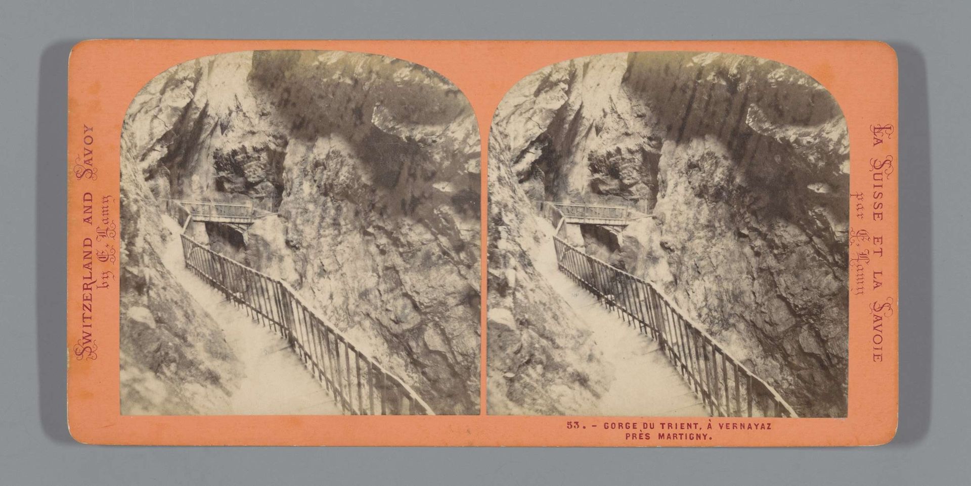 Looppad langs de Gorges du Trient by Ernest Eléonor Pierre Lamy