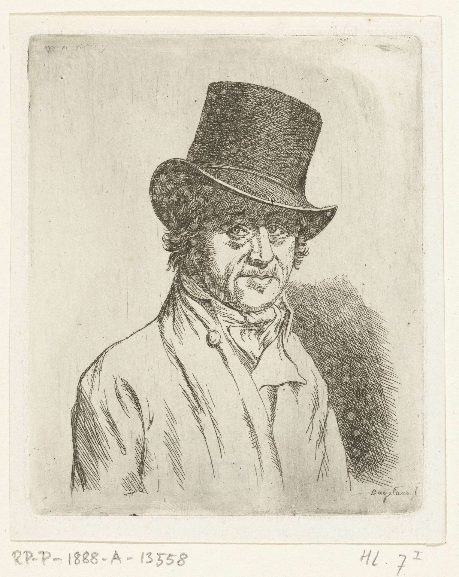 Portret van Wouterus de Nooy by Ernst Willem Jan Bagelaar