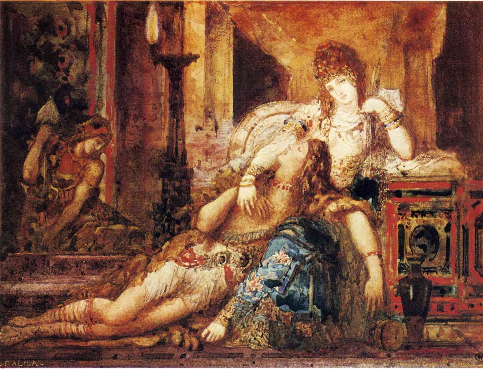 Samson and Delilah by Gustave Moreau