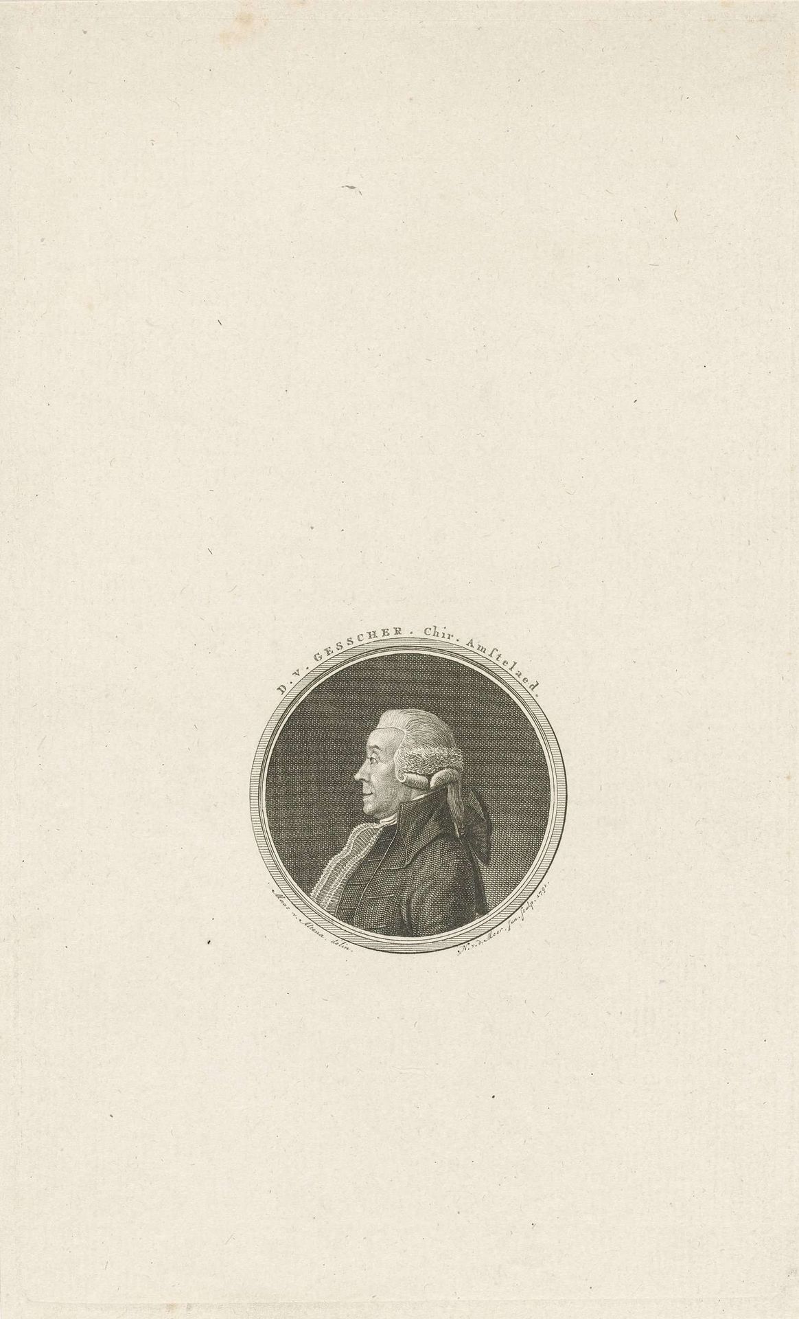 Portret van David van Gesscher by Noach van der (II) Meer
