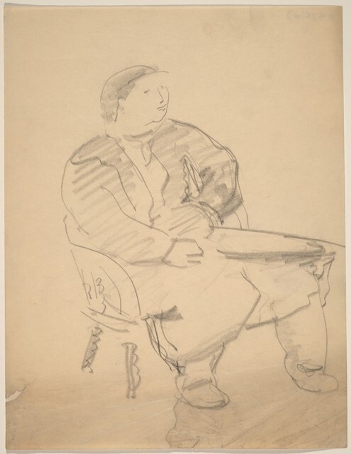 Seated Figure Turned Three-quarters to the Right, Hands on Lap by Mark Rothko