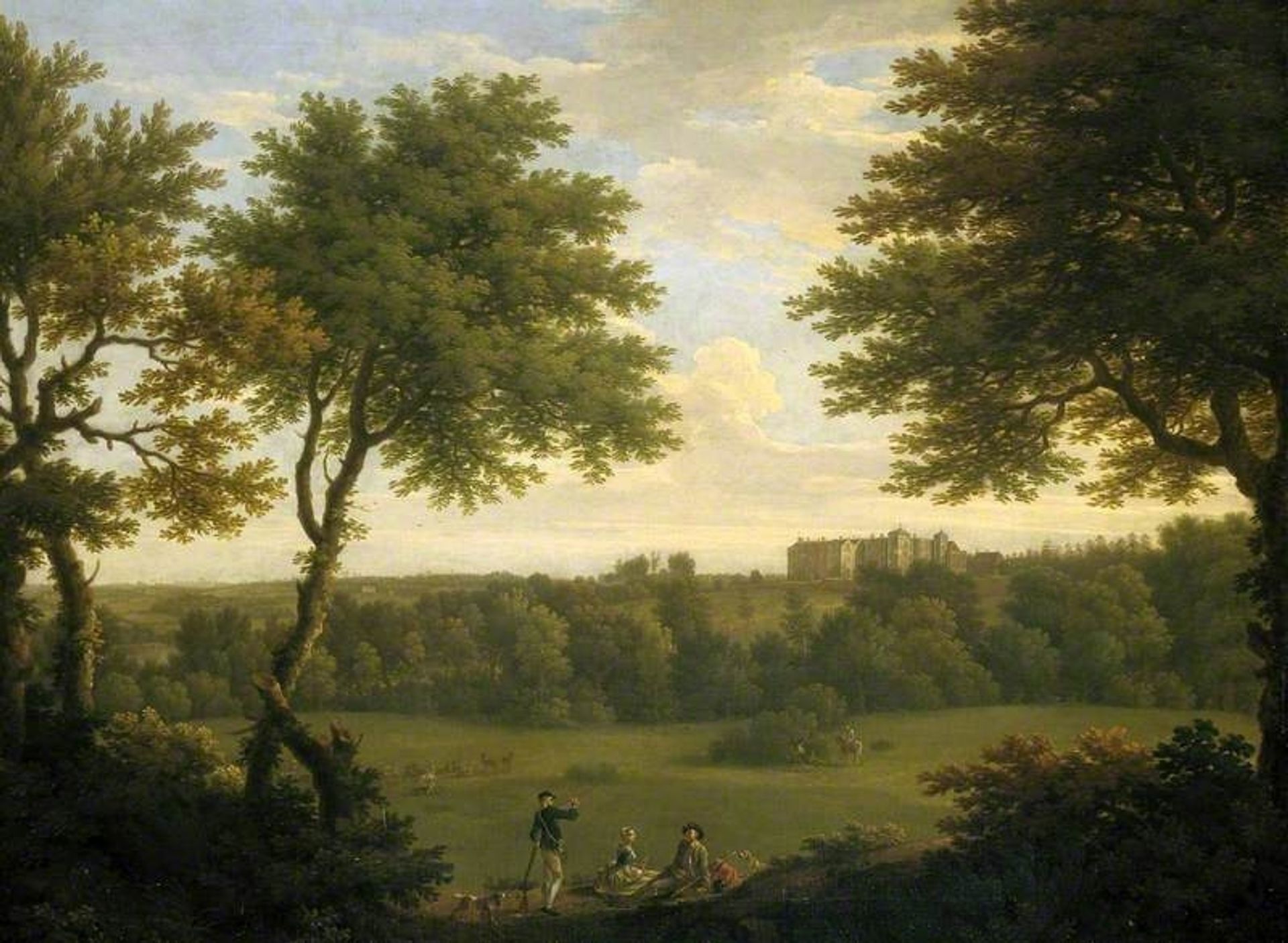 View of Copped Hall in Essex, from the Park by George Lambert