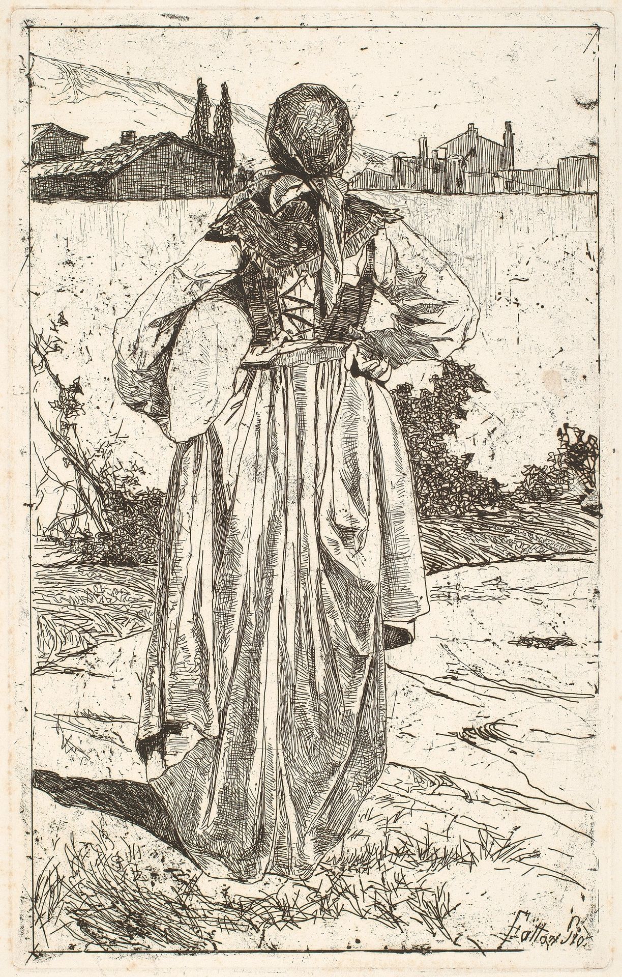 Woman of the Gabbro (Donna al gabbro) by Giovanni Fattori