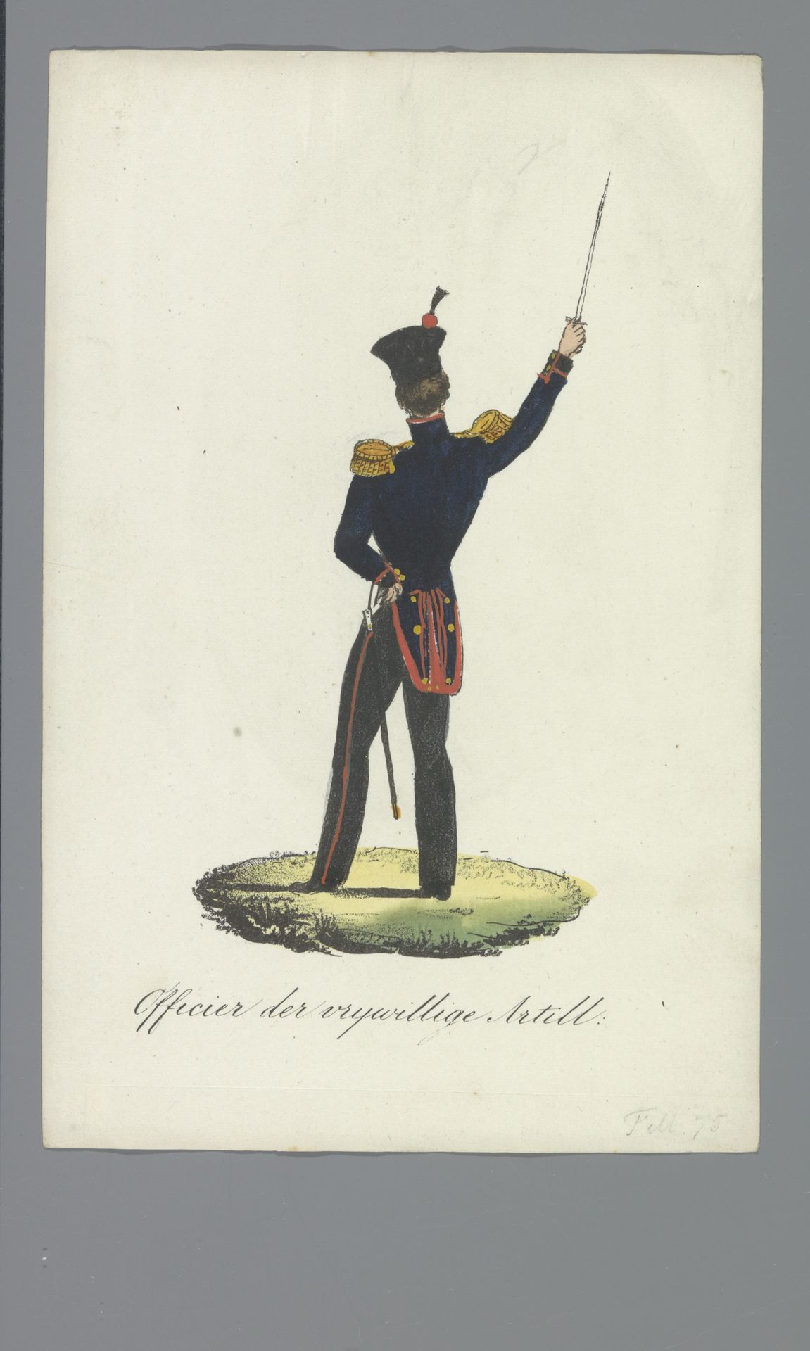 Officier der vrijwillige Artill: by Albertus Verhoesen