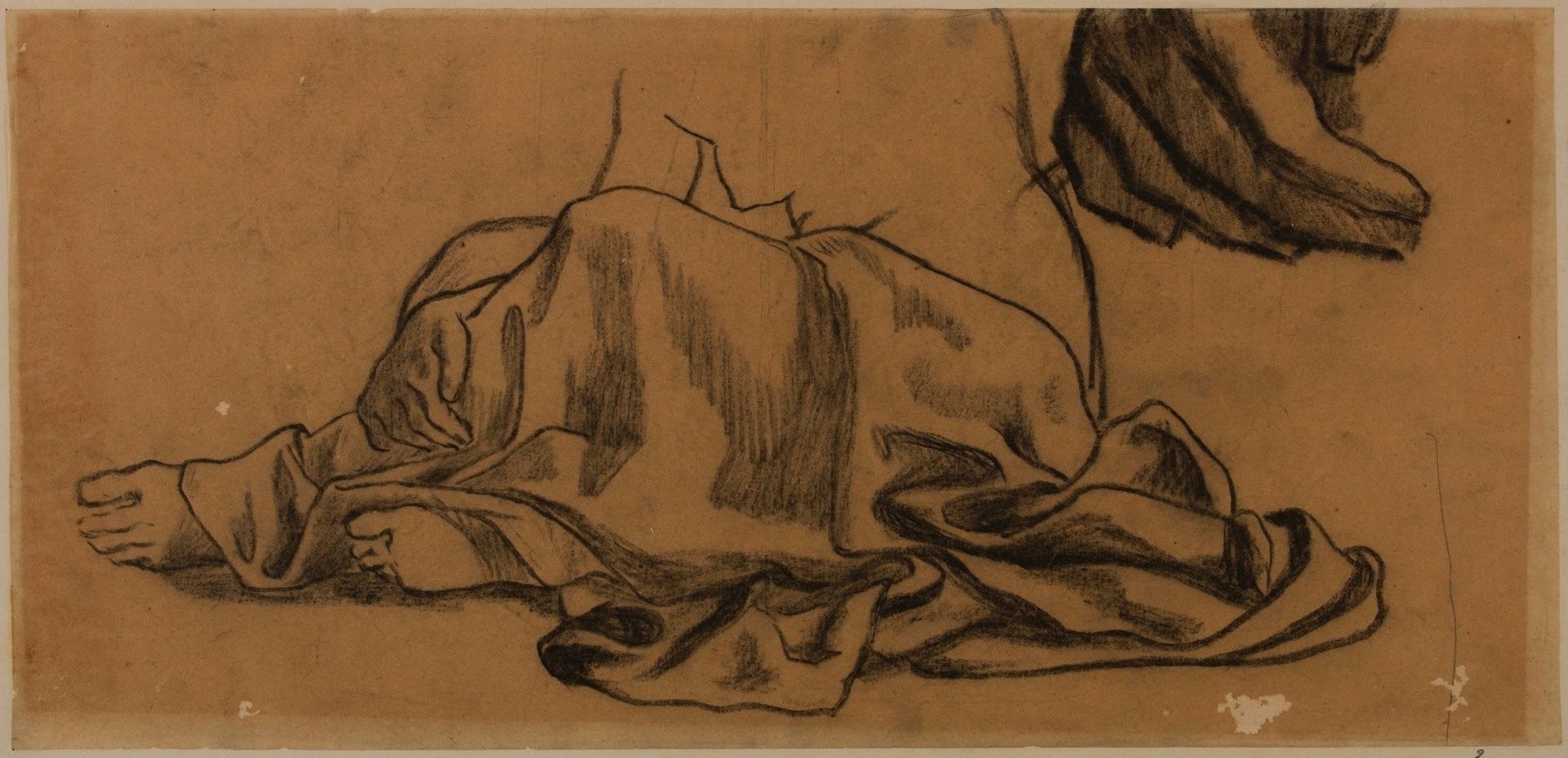 Etude de draperie et étude de doigts by Pierre Puvis de Chavannes
