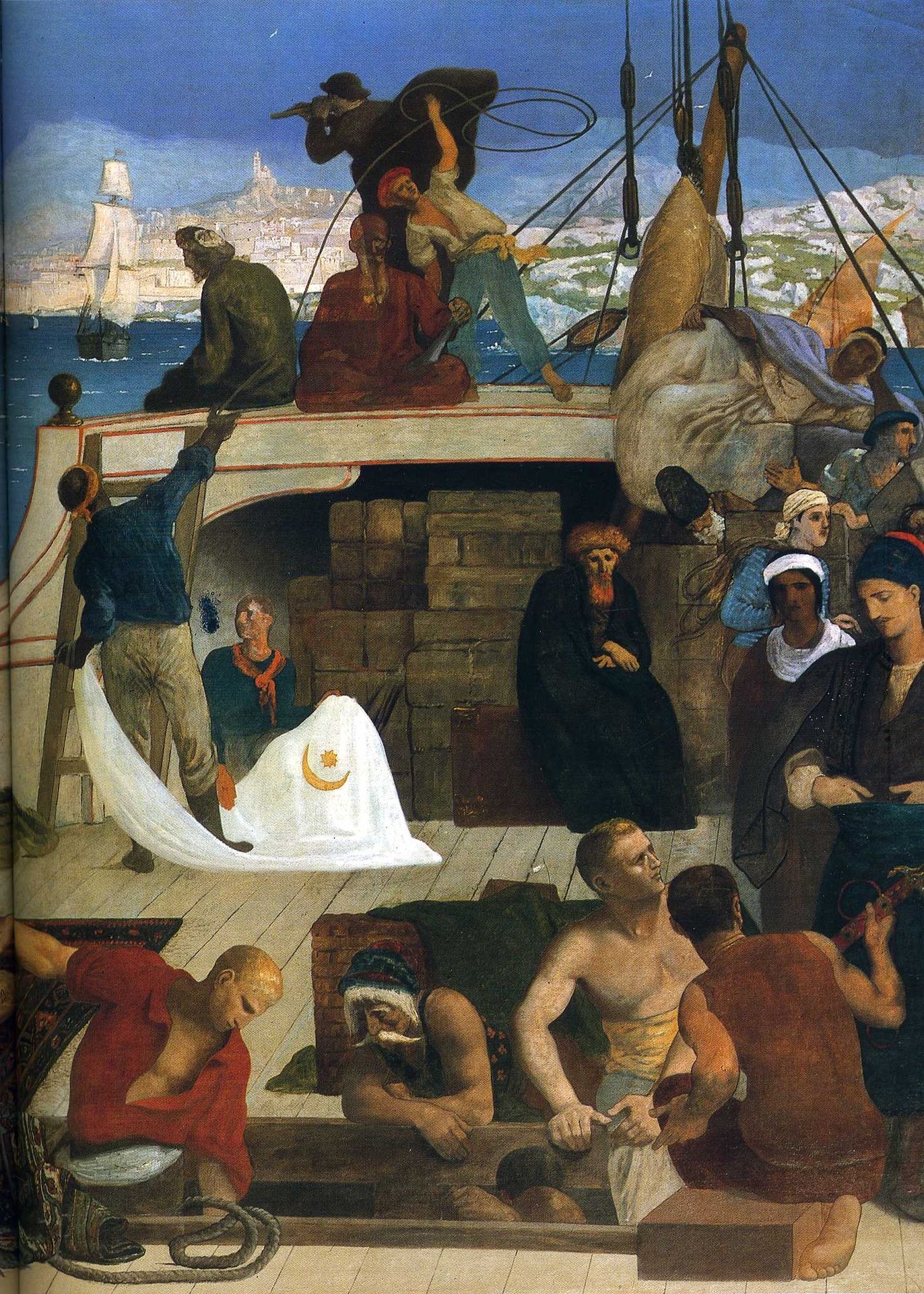 Marseilles, Gate to the Orient (detail) by Pierre Puvis de Chavannes