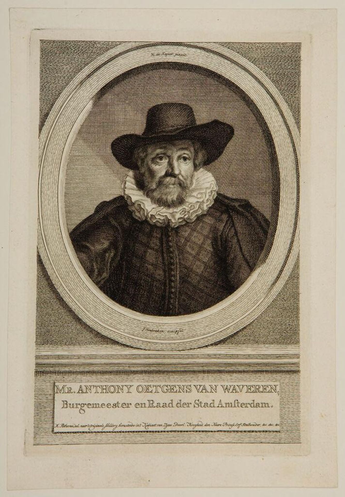 Anthony Oetgens van Waveren by Jacobus Houbraken