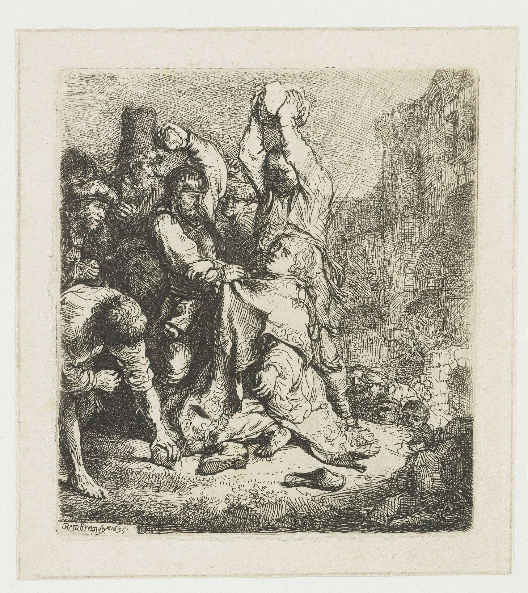 The Stoning of St Stephen by Rembrandt van Rijn