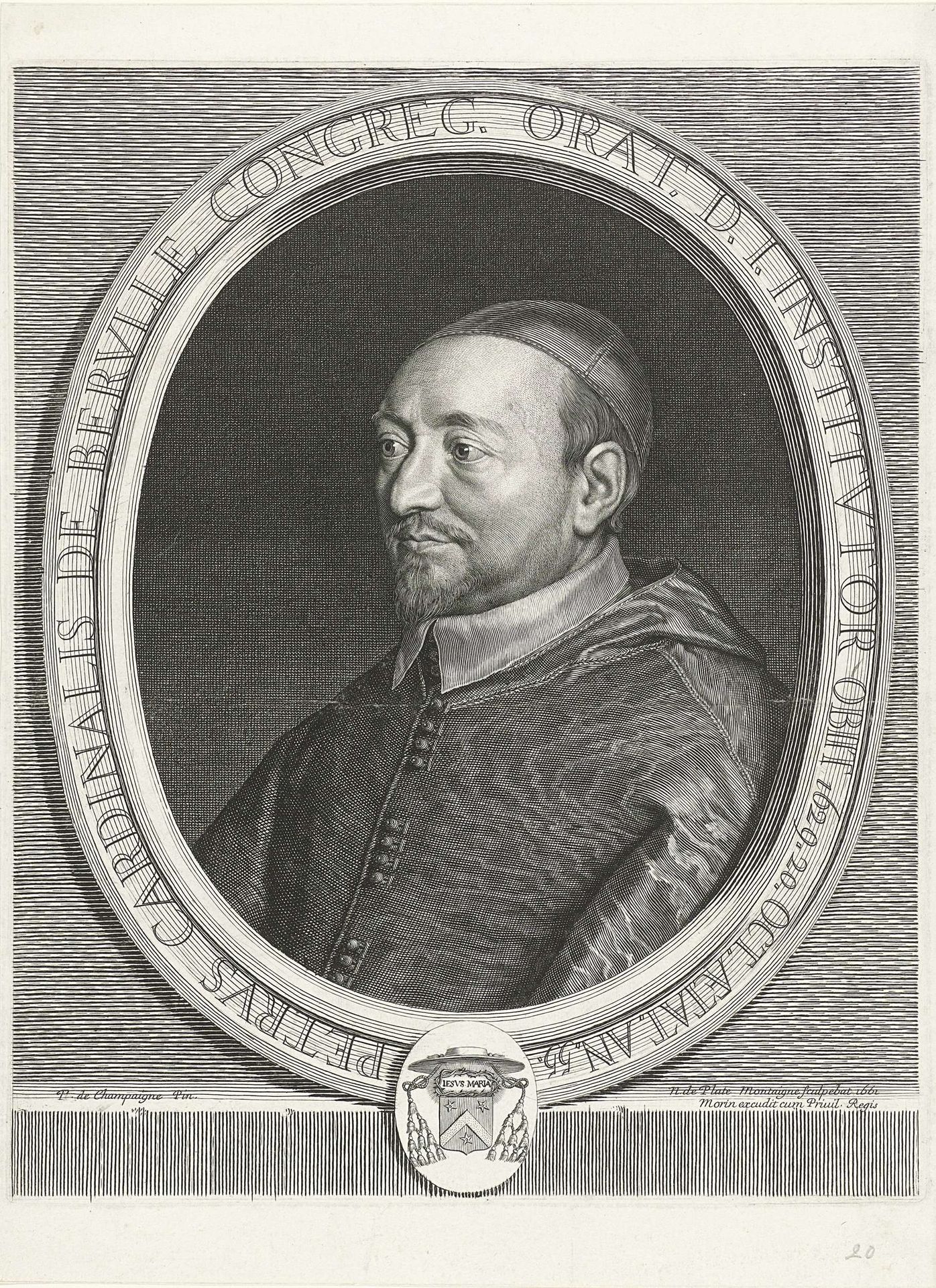 Portret van Pierre de Bérulle by Nicolas de Plattemontagne