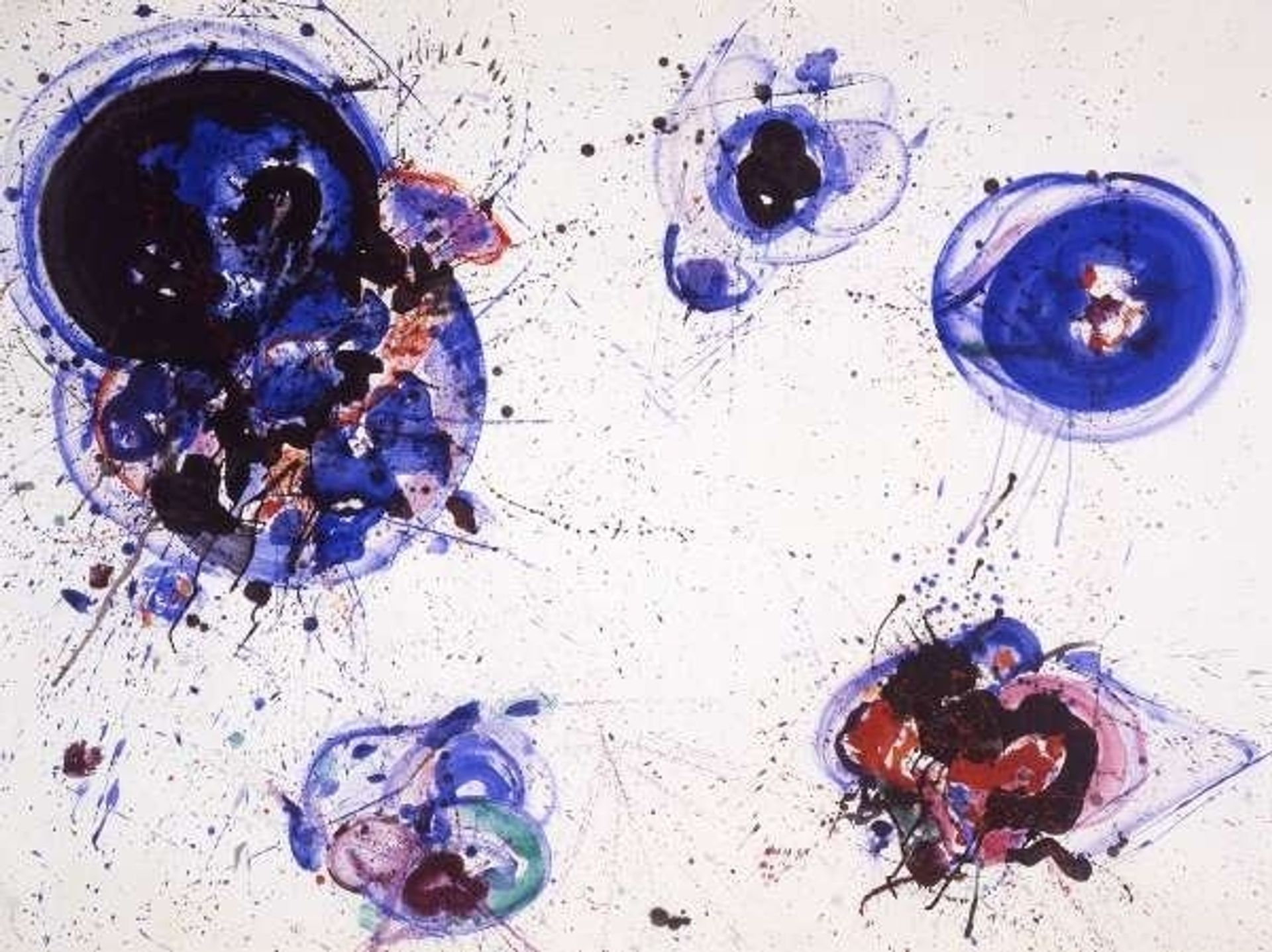Blue and Red Balls by Sam Francis