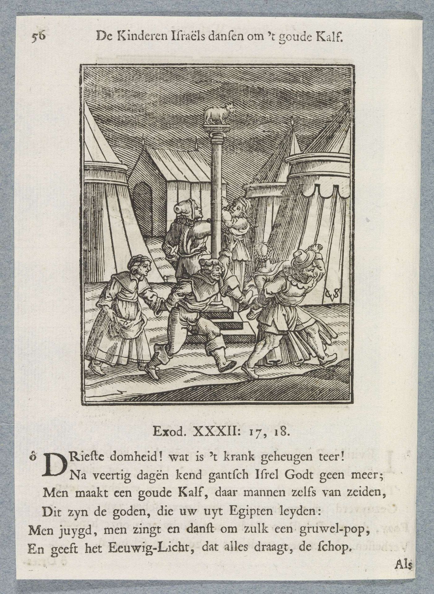 Dans rond het gouden kalf by Christoffel van (II) Sichem