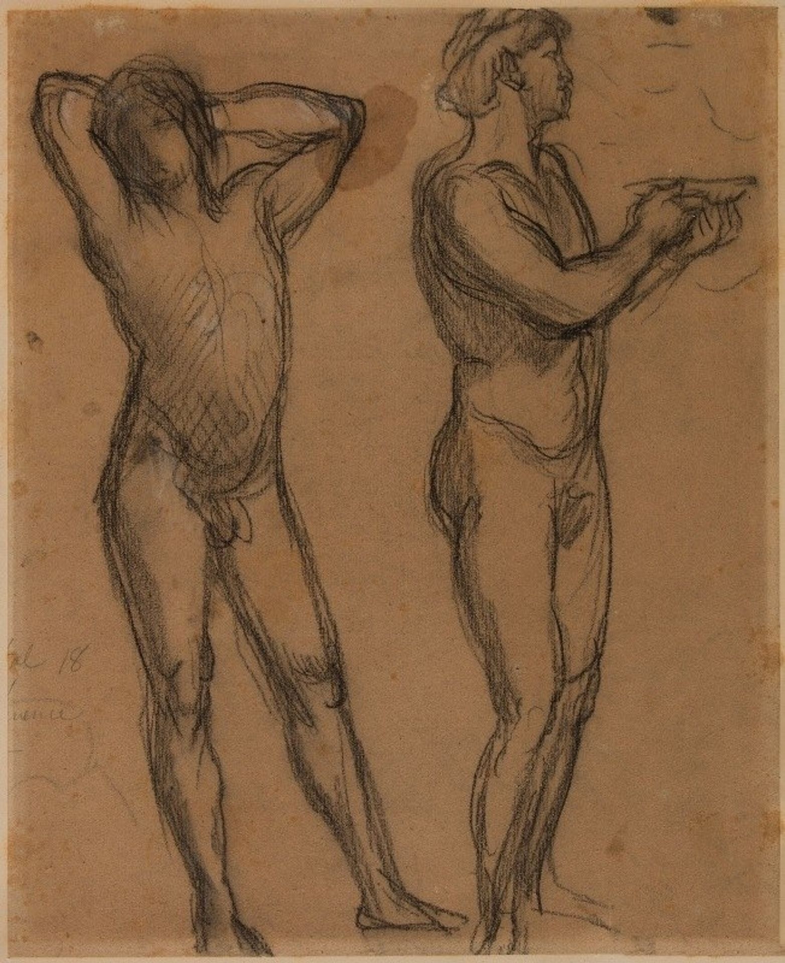 Deux hommes nus by Pierre Puvis de Chavannes