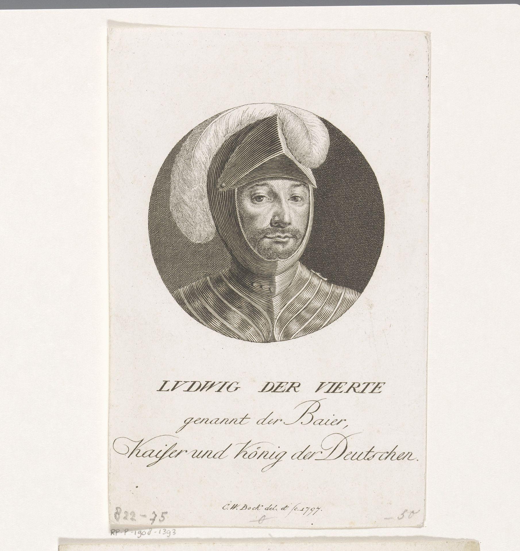 Portret van Lodewijk IV de Beier by Christoph-Wilhelm Bock